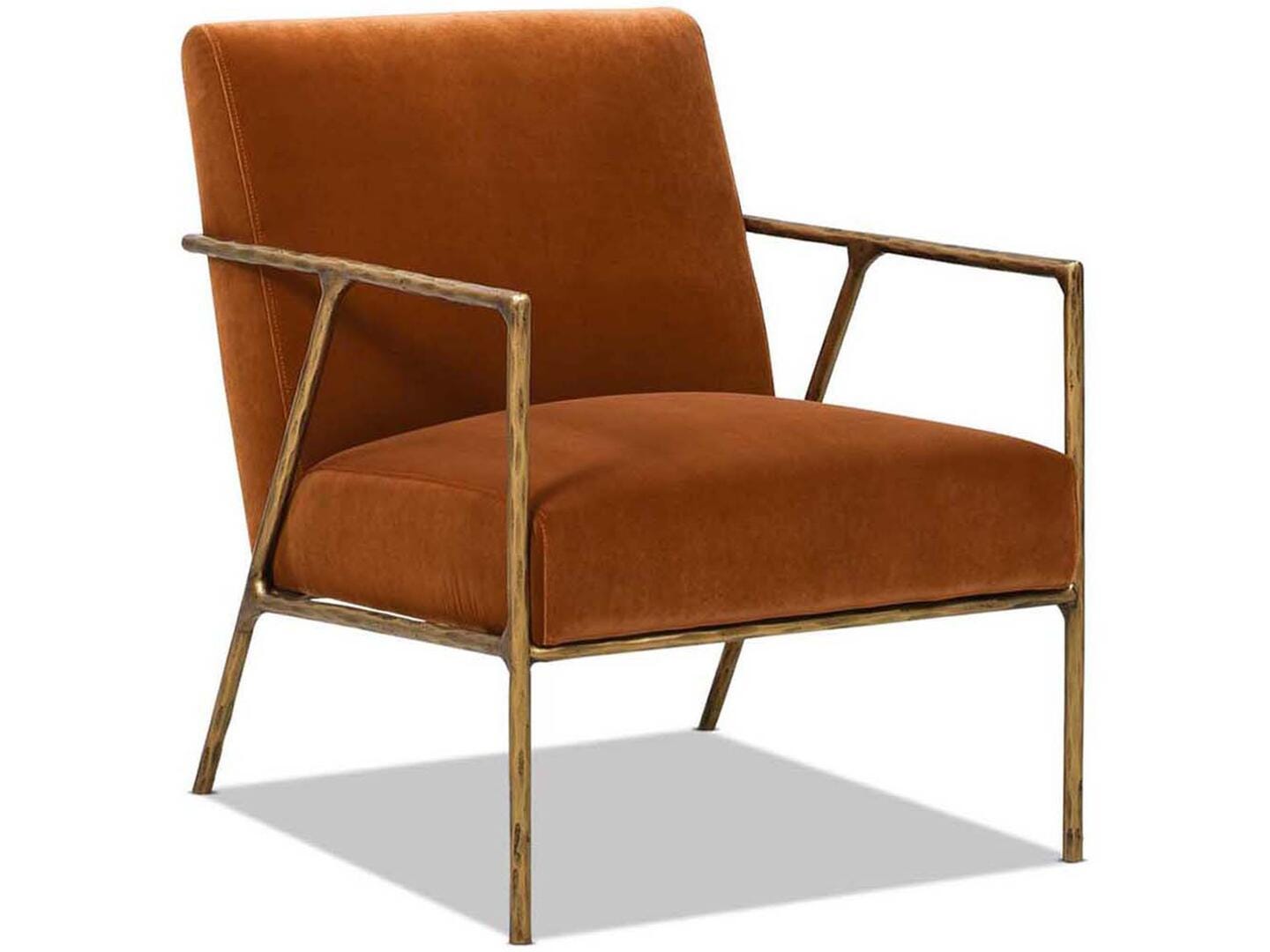 Jennifer Taylor Home Aerin Accent Arm Chair, Burnt Orange, large