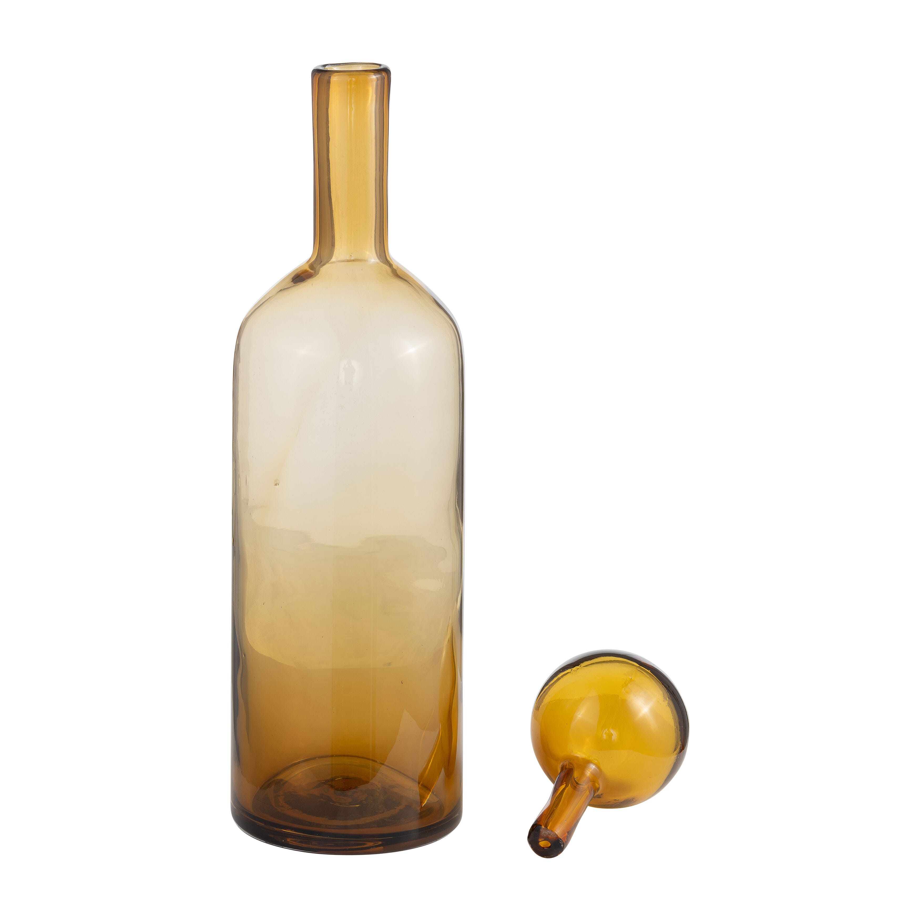 Sagebrook Home Amber Large Accent Bottle, , large