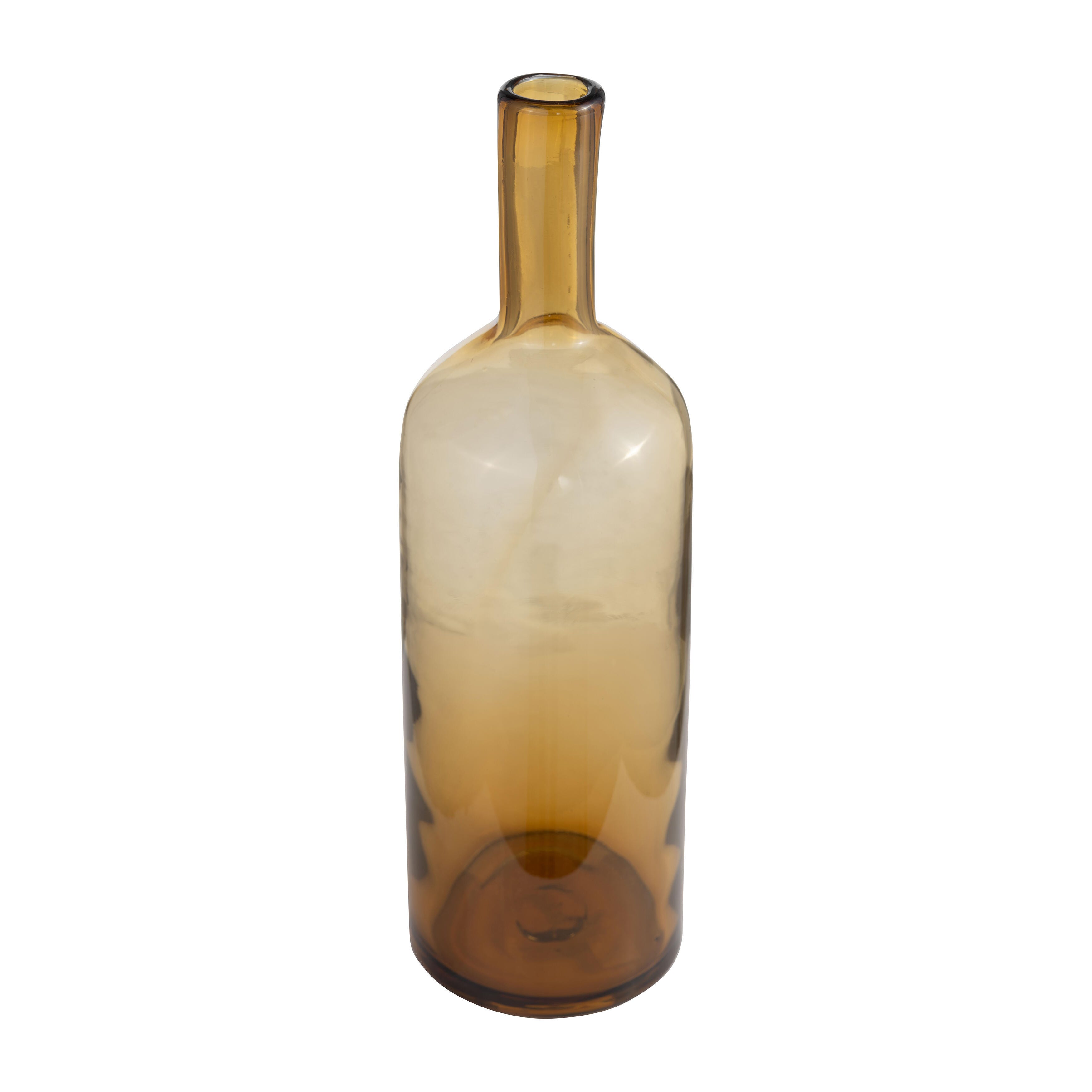 Sagebrook Home Amber Large Accent Bottle, , large