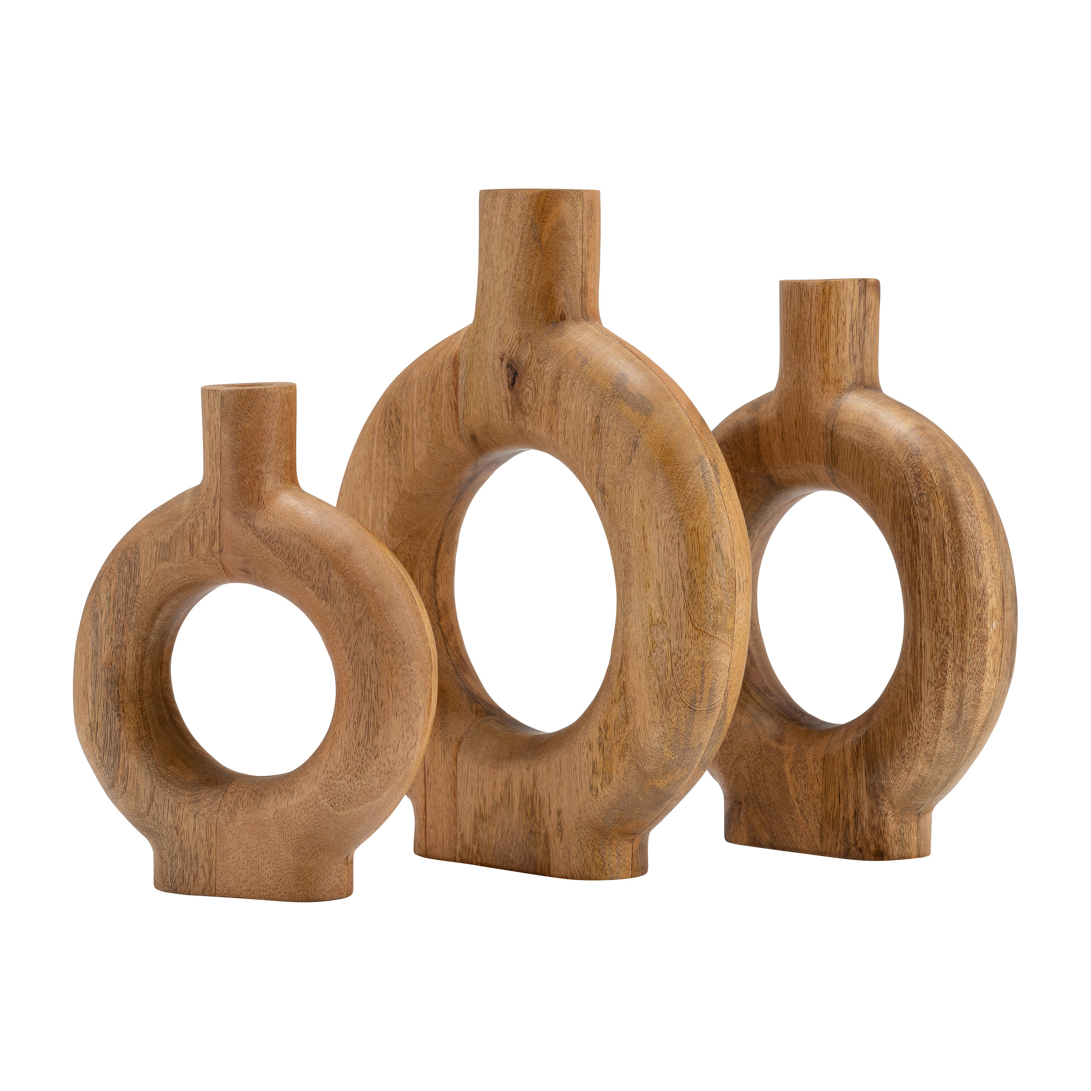 Sagebrook Home Donut Medium Vase, Brown, large