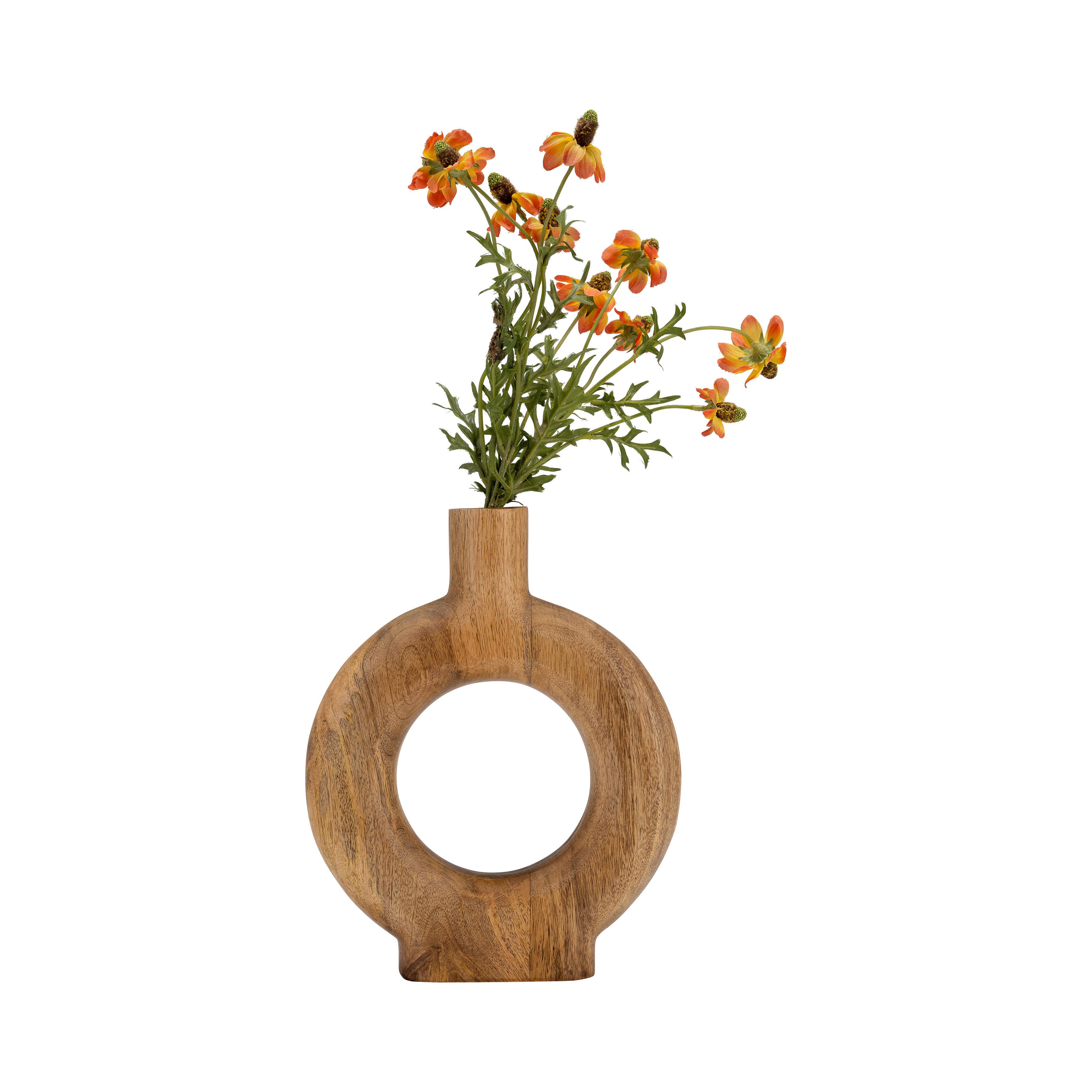 Sagebrook Home Donut Medium Vase, Brown, large