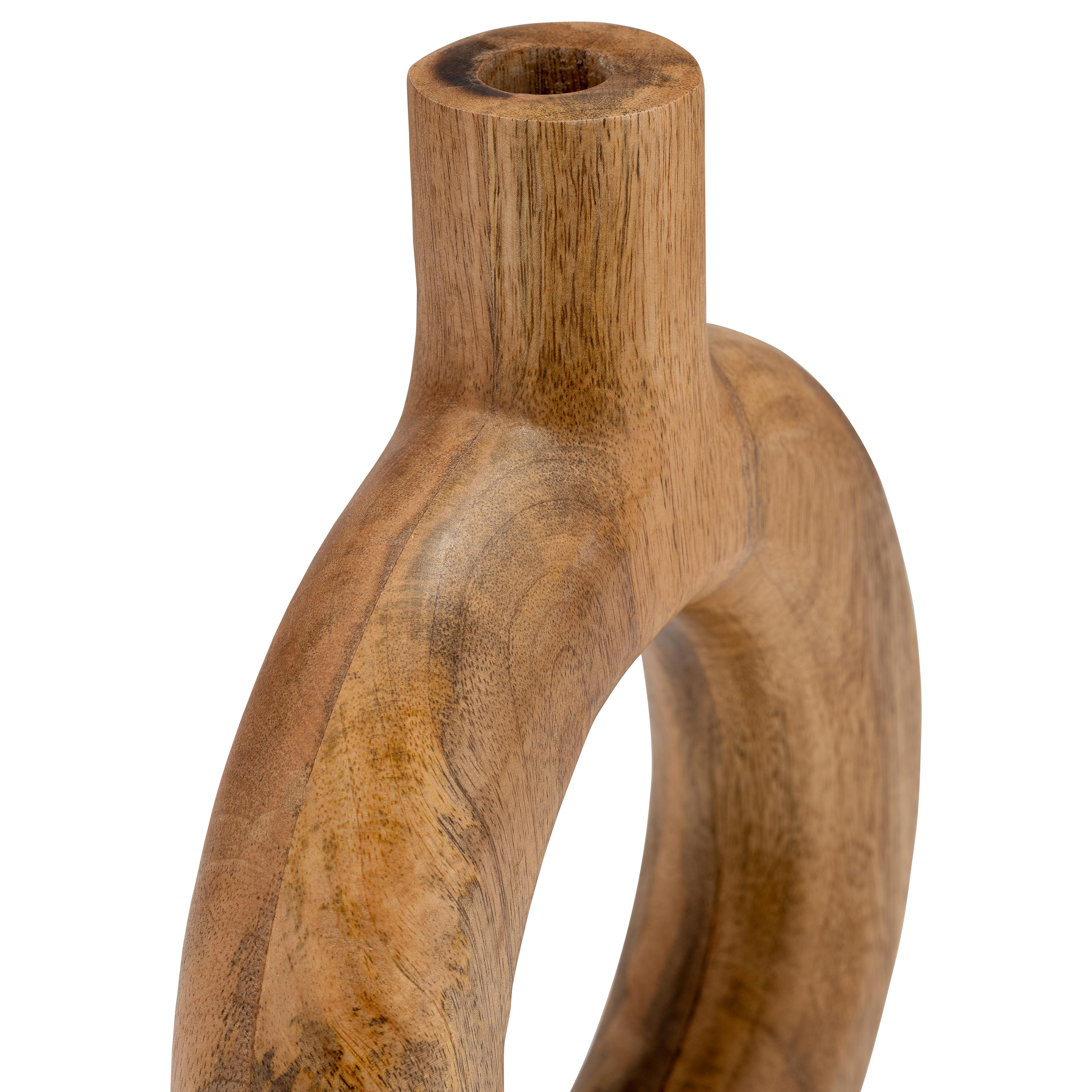Sagebrook Home Donut Medium Vase, Brown, large