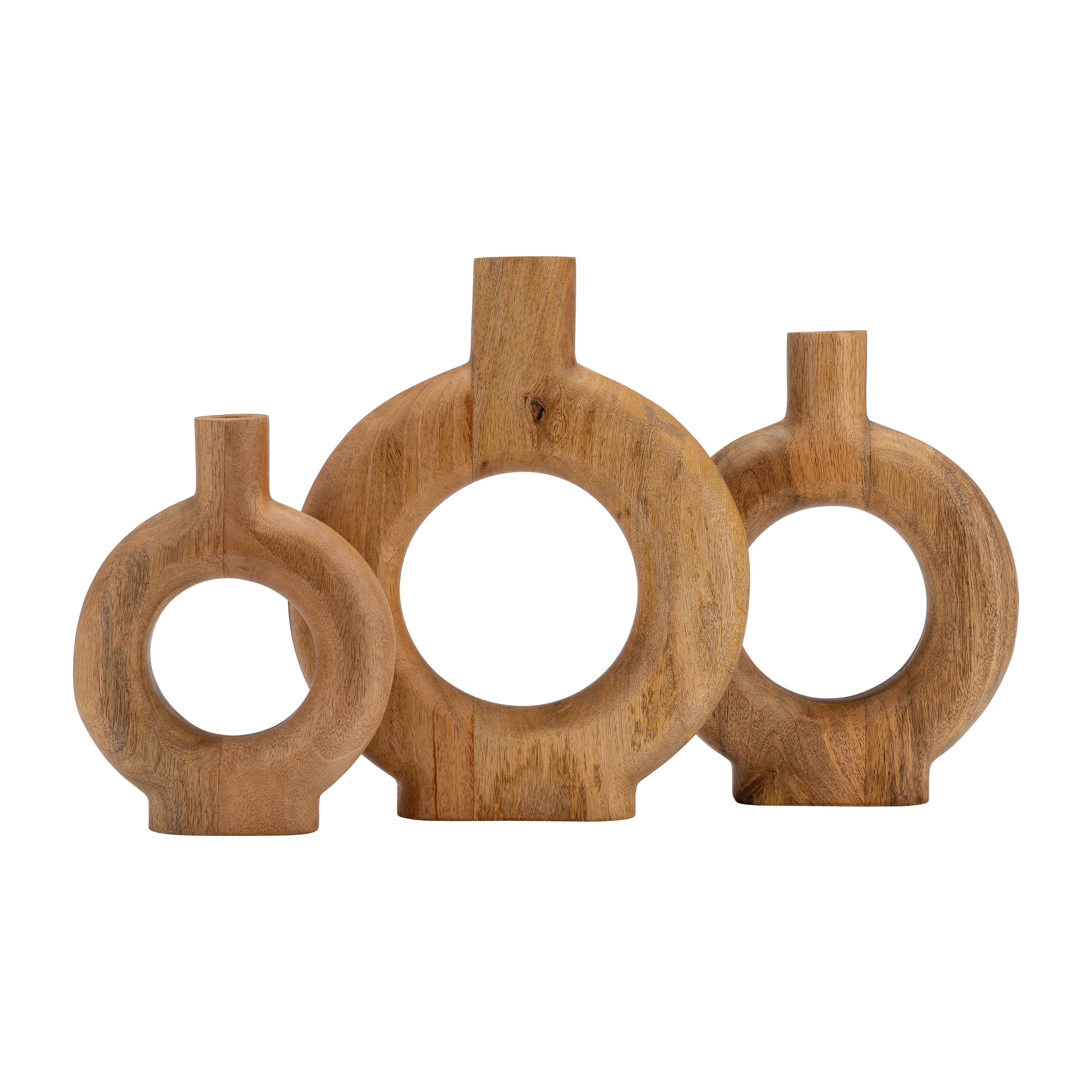 Sagebrook Home Donut Medium Vase, Brown, large