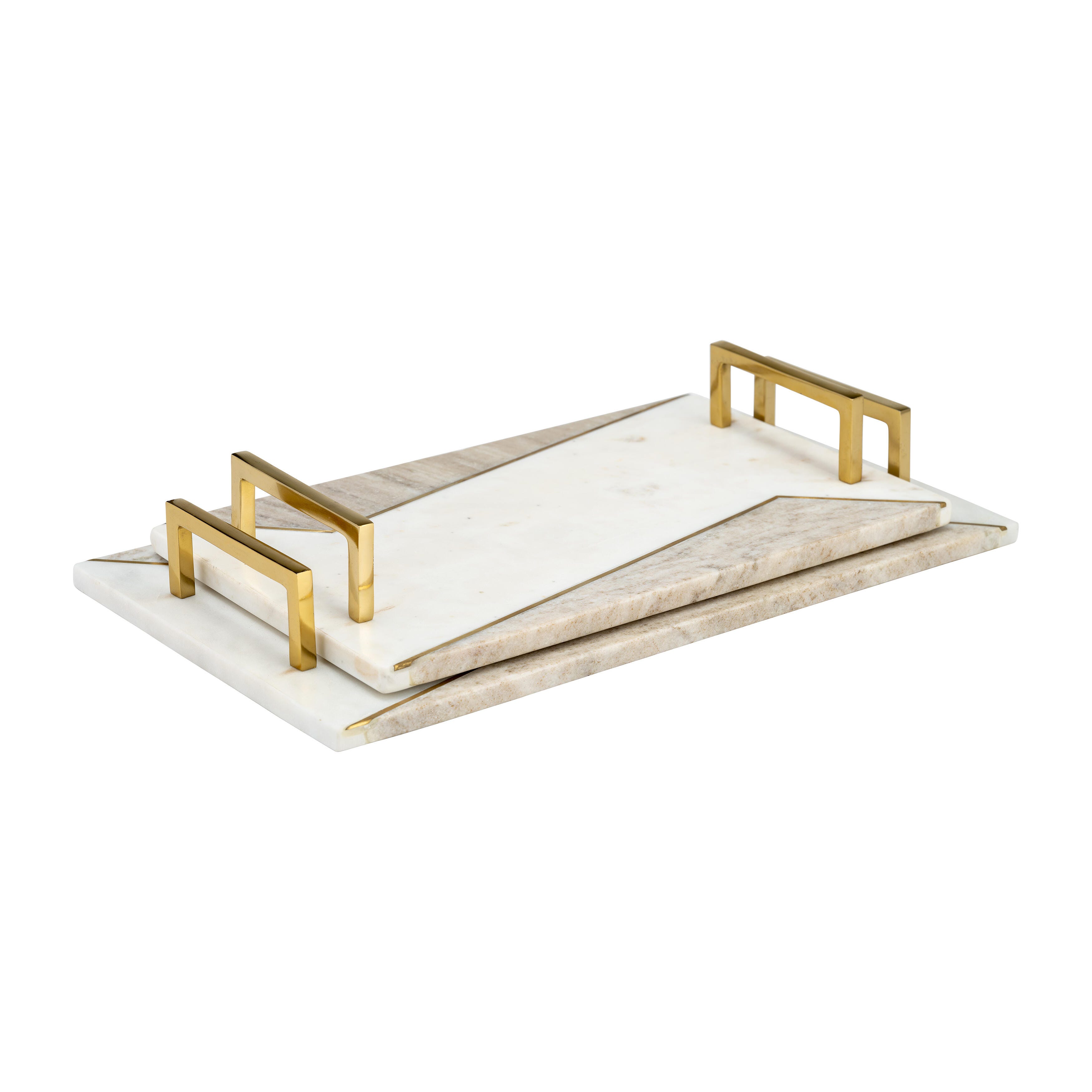 Sagebrook Home Hostess Trays with Handles (Set of 2), , large