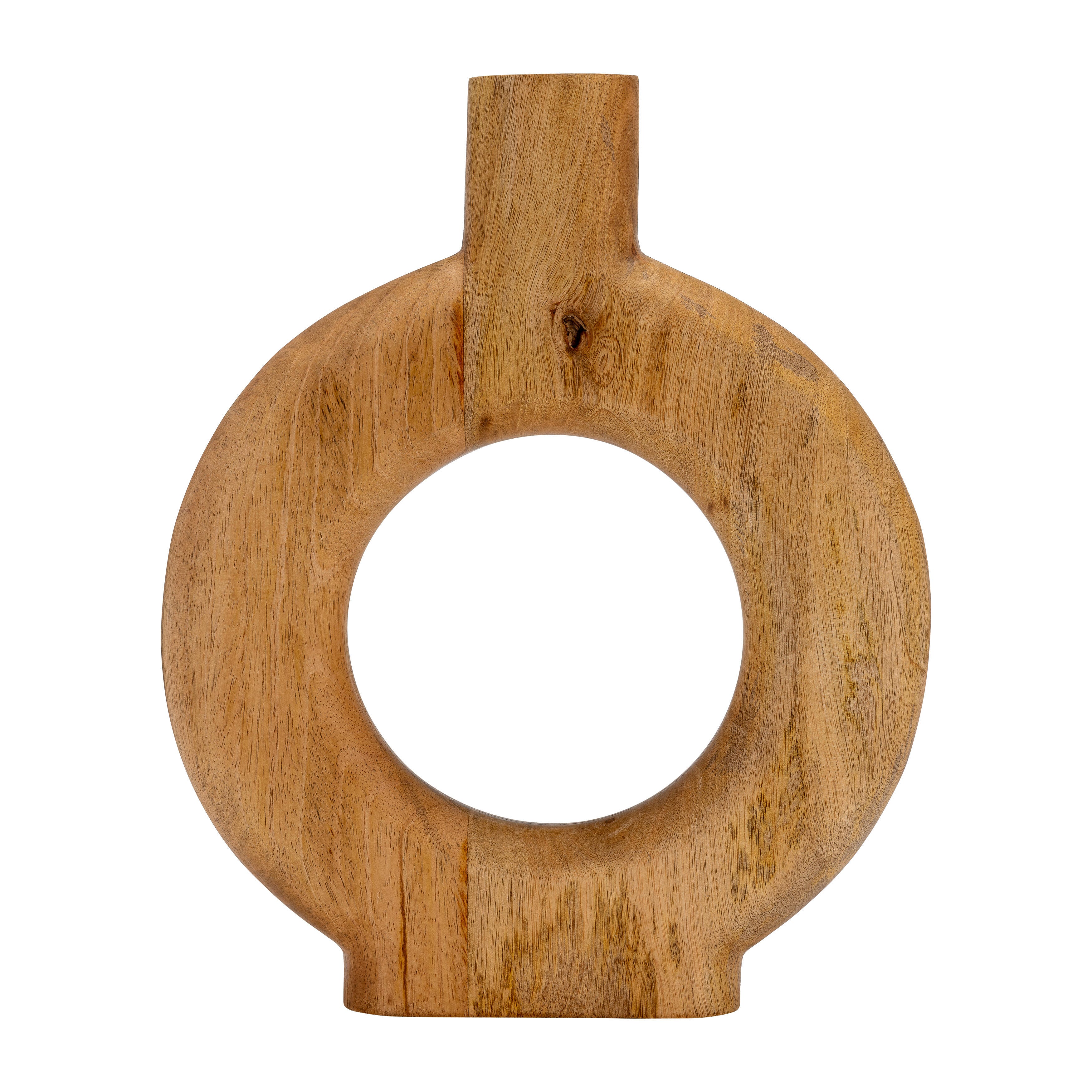 Sagebrook Home Donut Large Vase, Brown, large