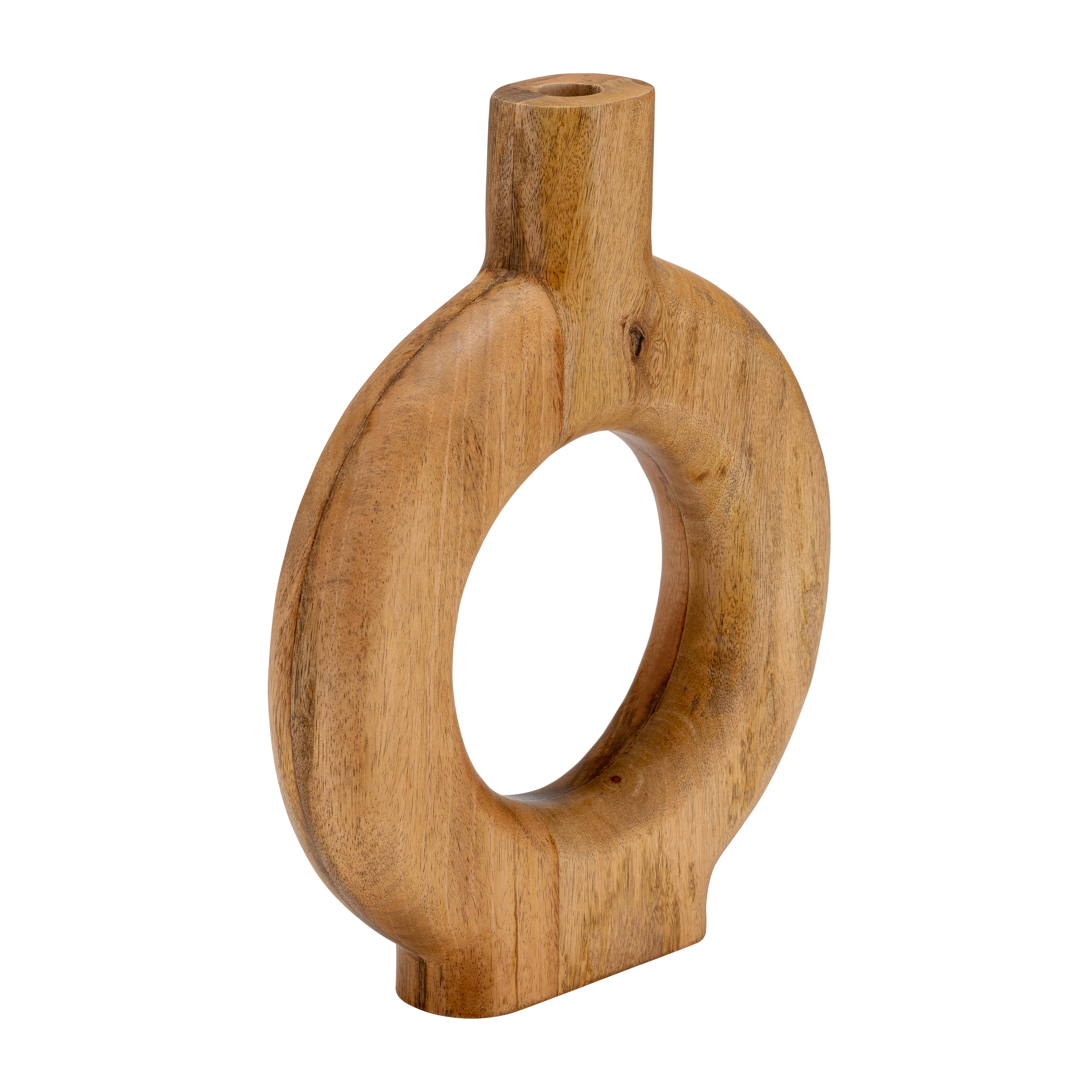 Sagebrook Home Donut Large Vase, Brown, large