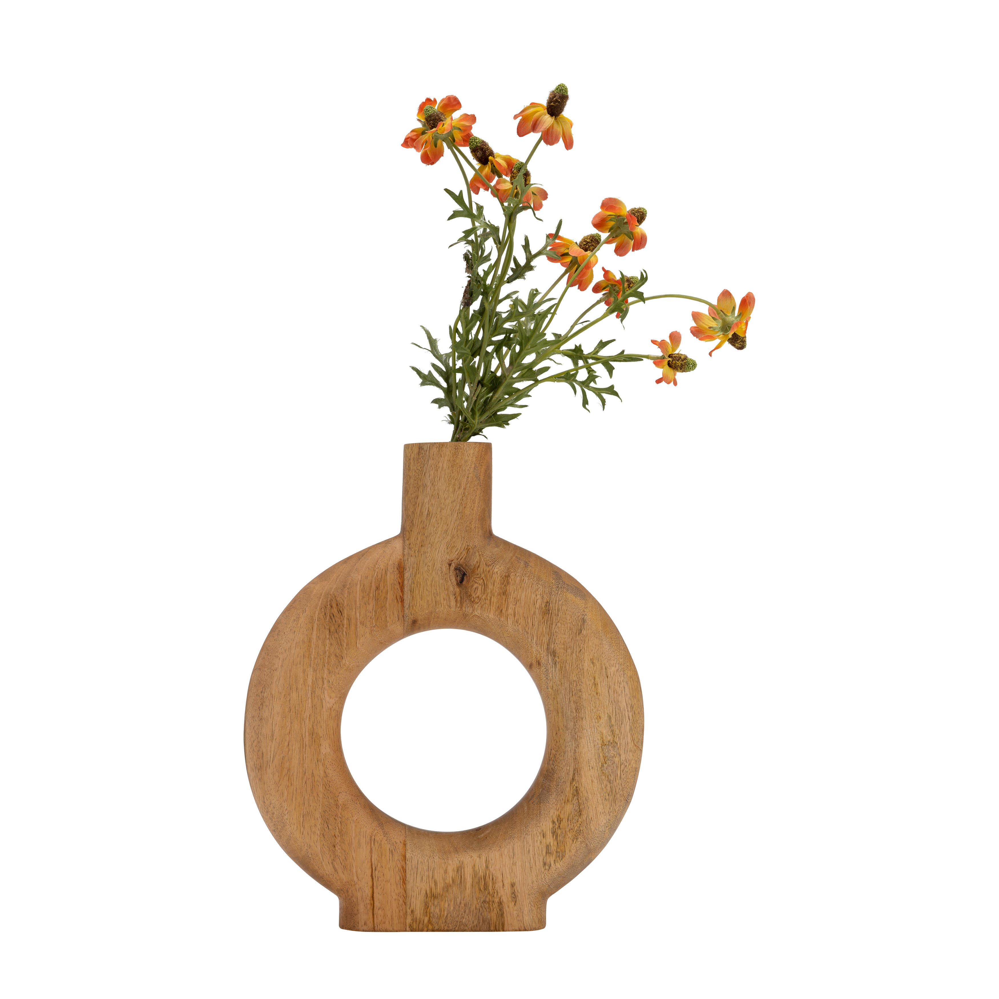 Sagebrook Home Donut Large Vase, Brown, large