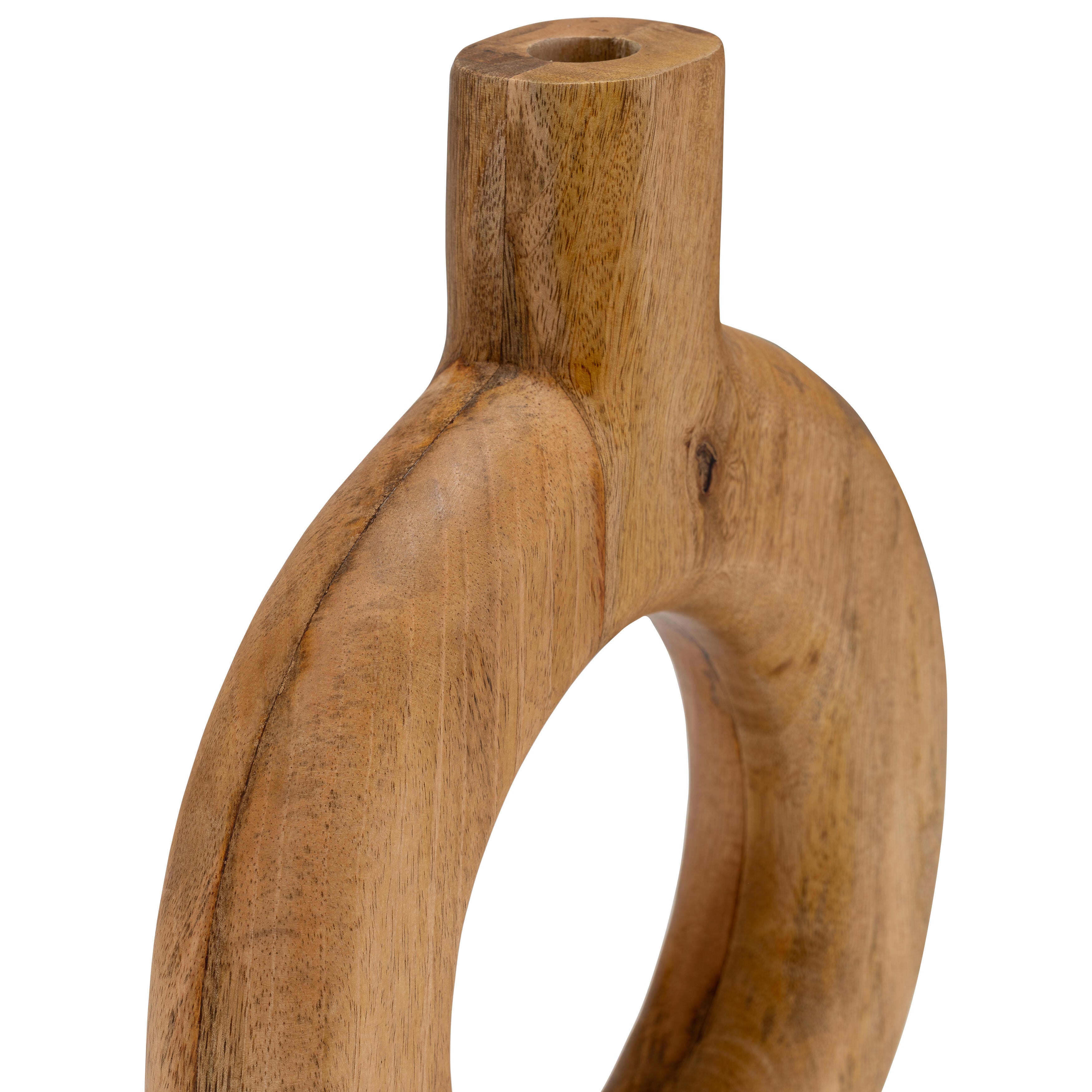 Sagebrook Home Donut Large Vase, Brown, large
