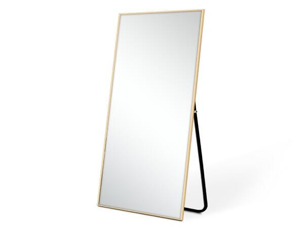 Dulcea 71" Tall Framed Full Length Mirror, Gold, large