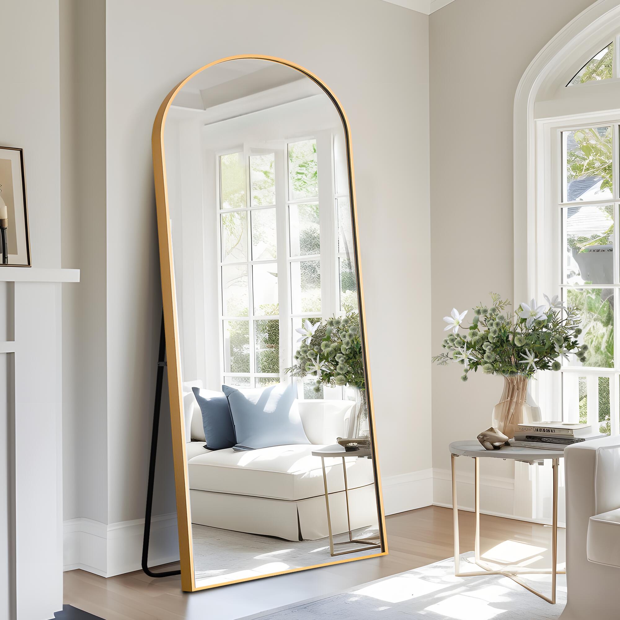 Dulcea Large Full Length Arched Free Standing Body Mirror | Ashley