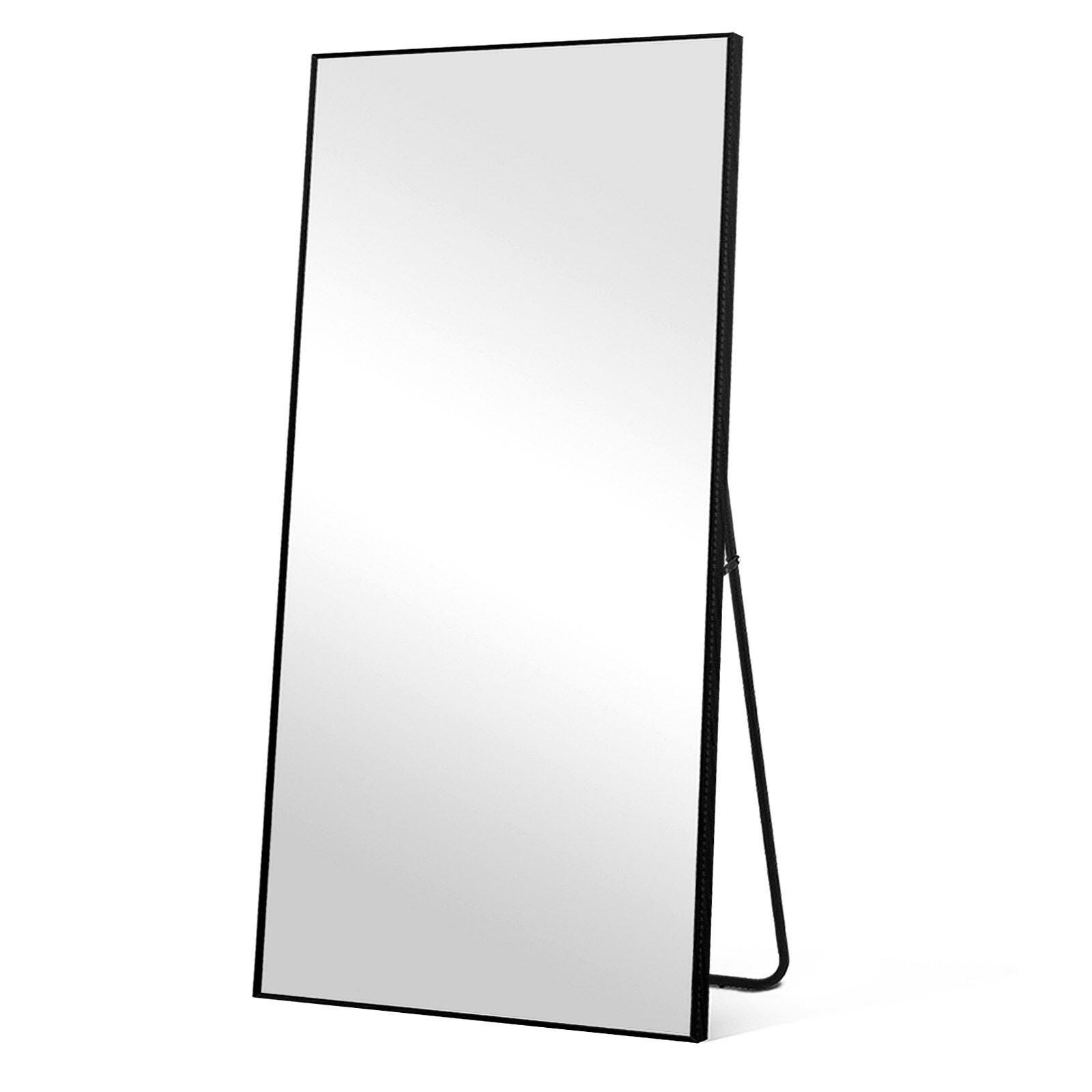 Dulcea 71" Tall Framed Full Length Mirror, Silver, large