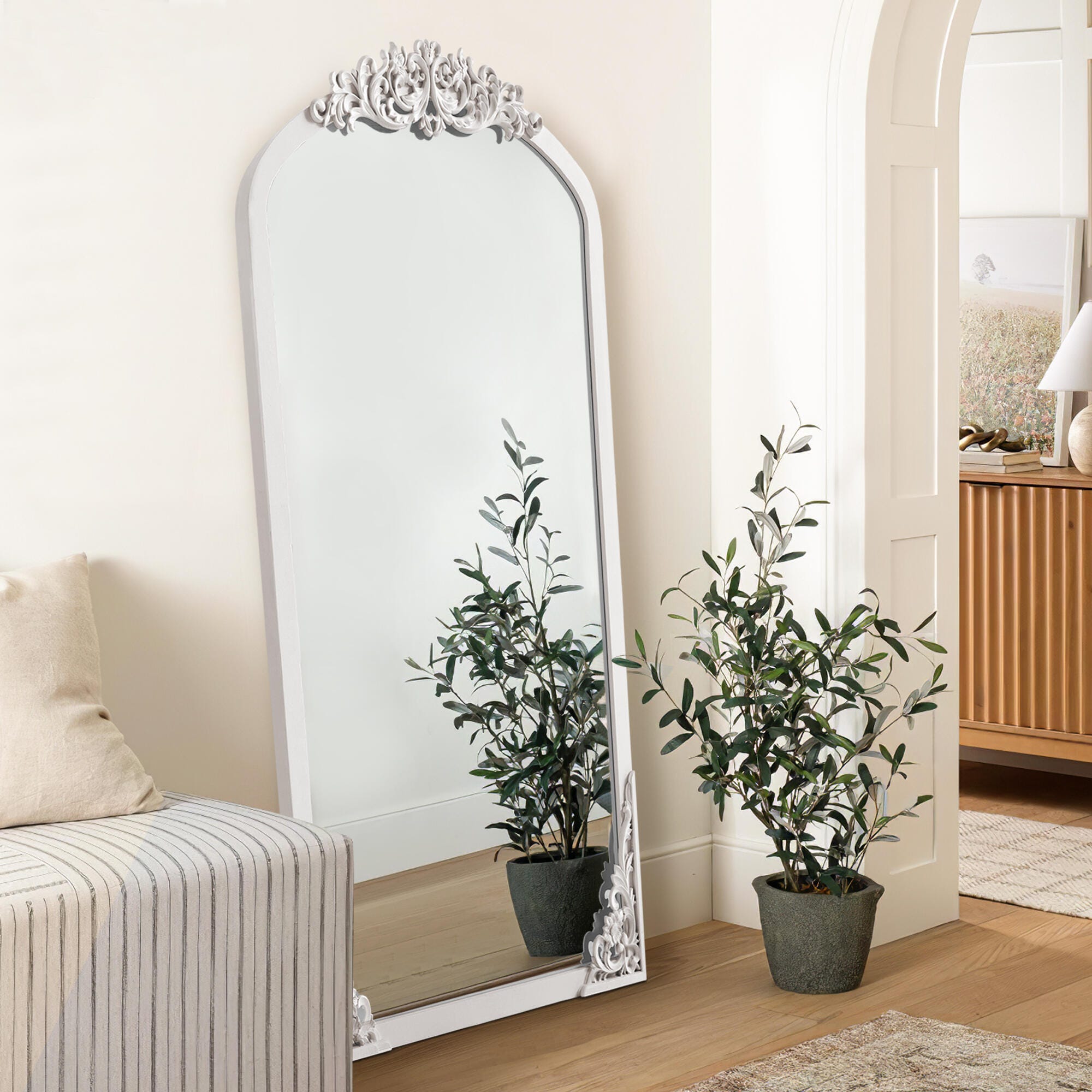 Dulcea Carved Full Length Mirror | Ashley