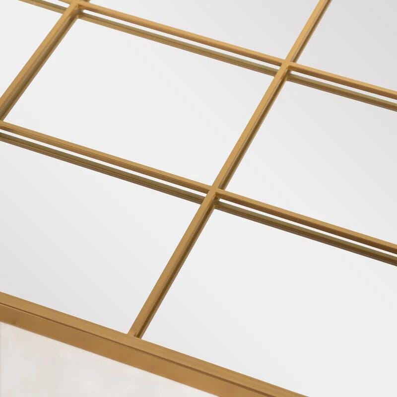 Dulcea Full Length Frame Window Mirror, Gold, large