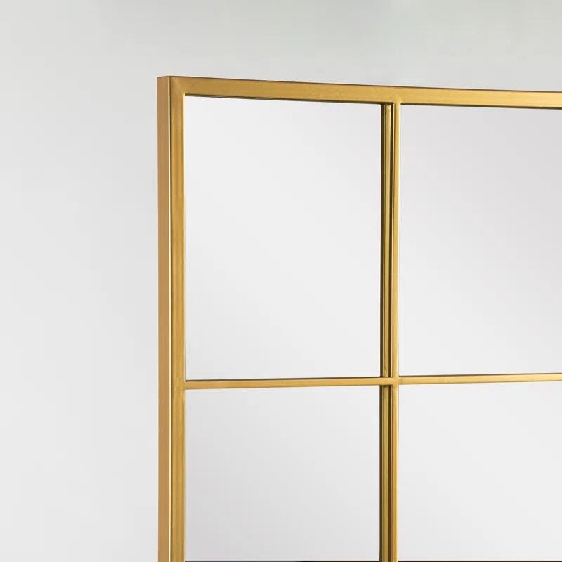 Dulcea Full Length Frame Window Mirror, Gold, large