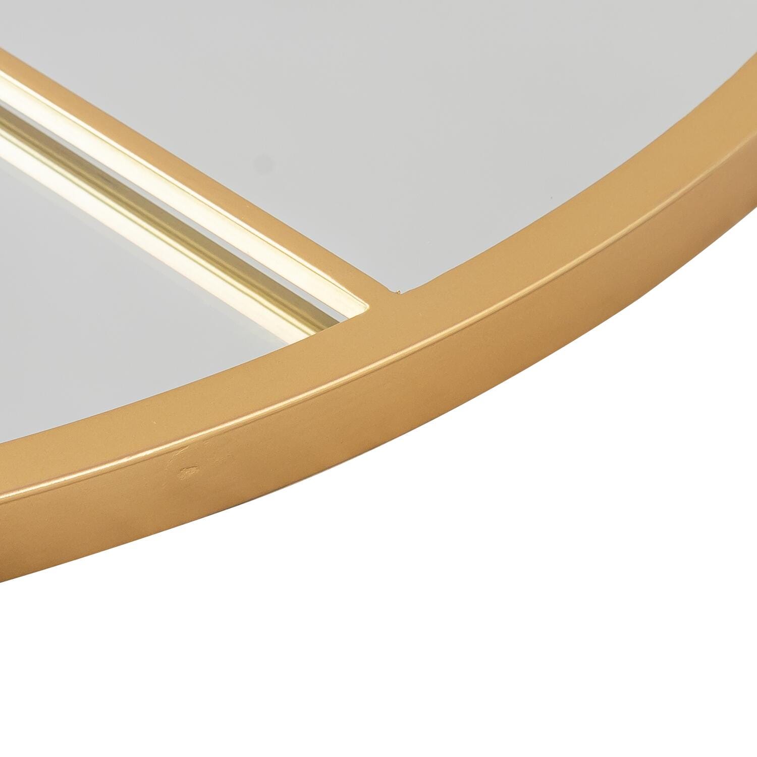 Dulcea Large Arched Wall Mirror, Gold, large