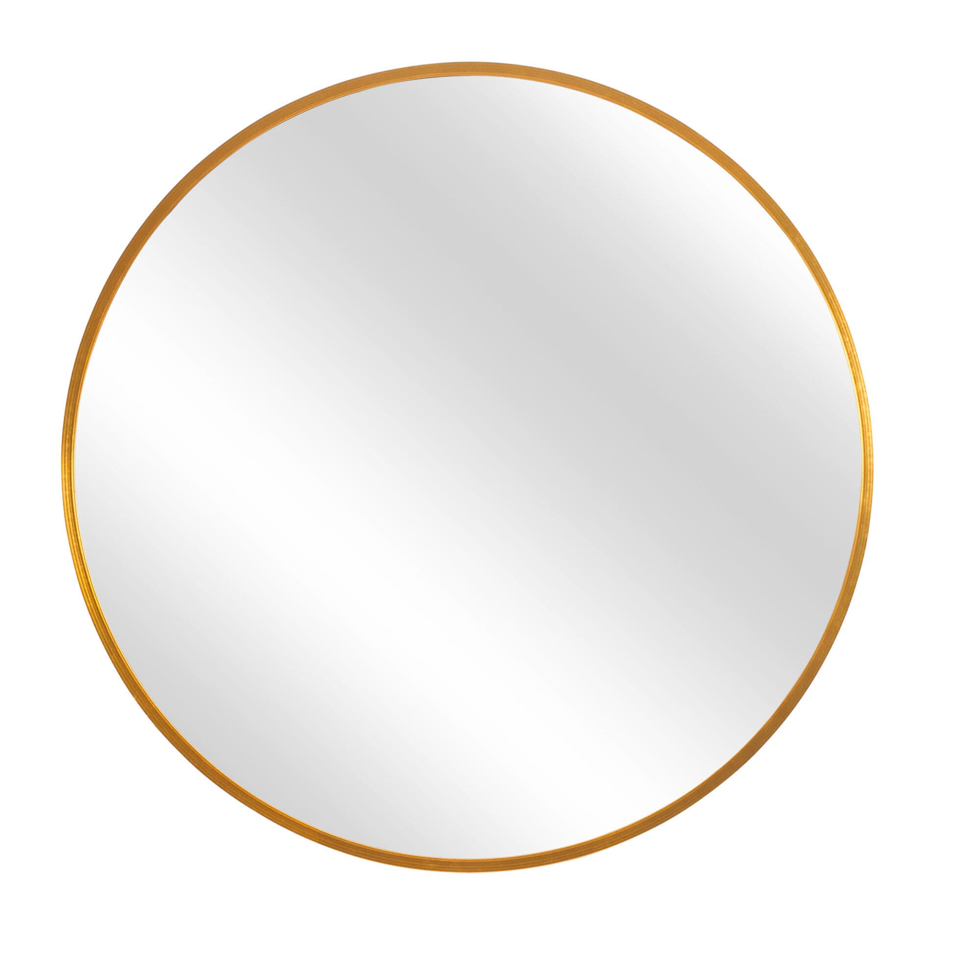 Dulcea Large Classic Round Accent Mirror, Gold, large