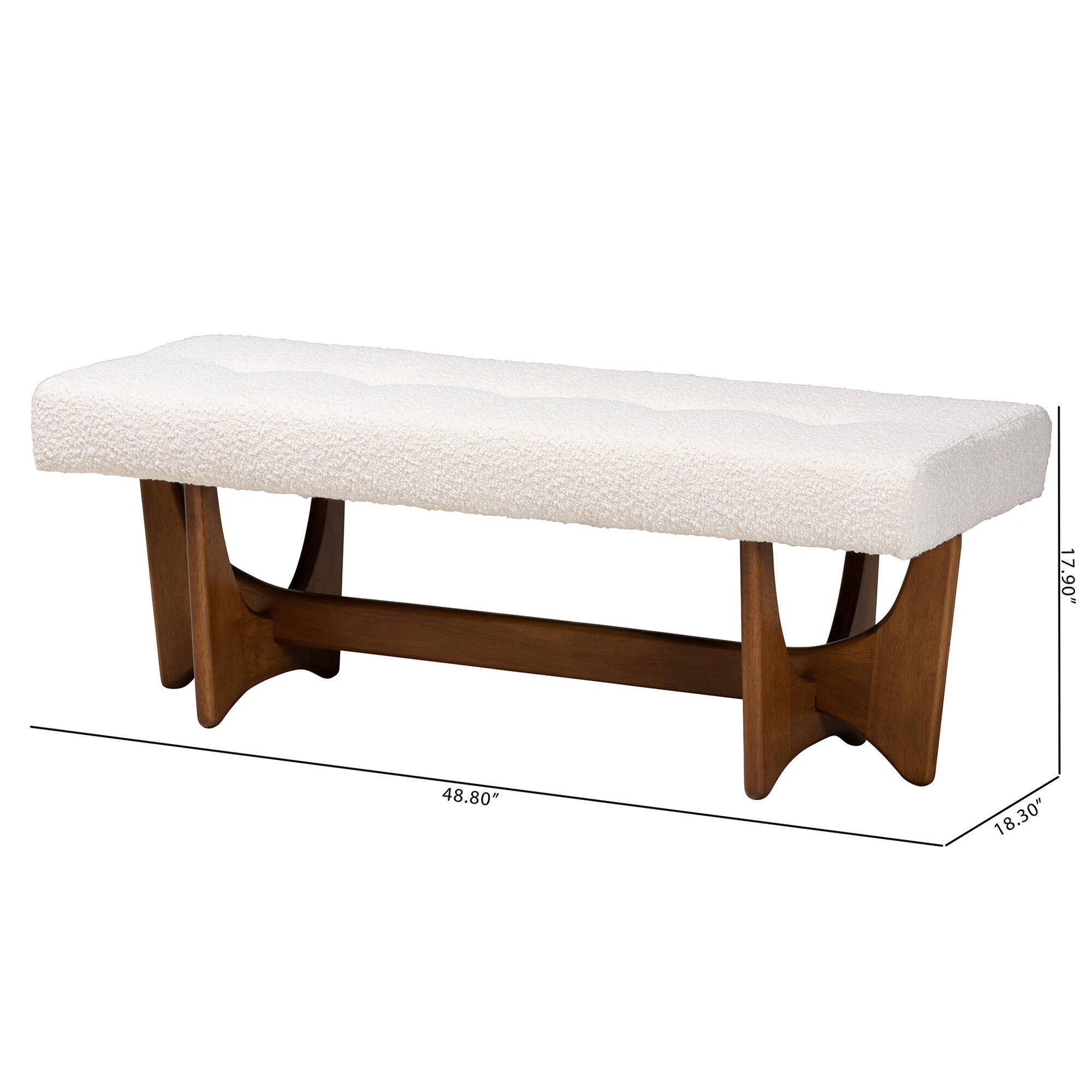 Baxton Studio Theo Bench, , large