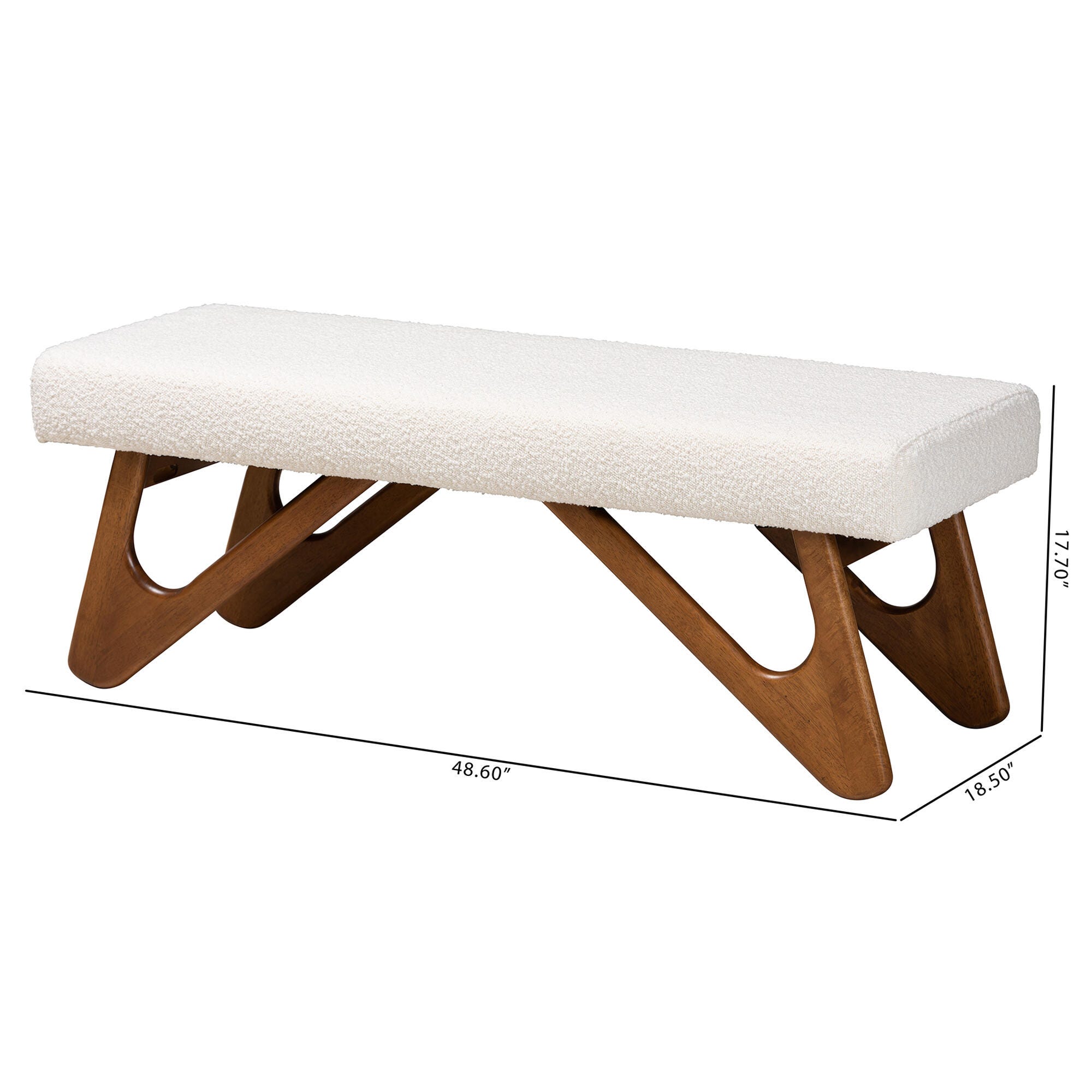 Baxton Studio Rika Bench, , large