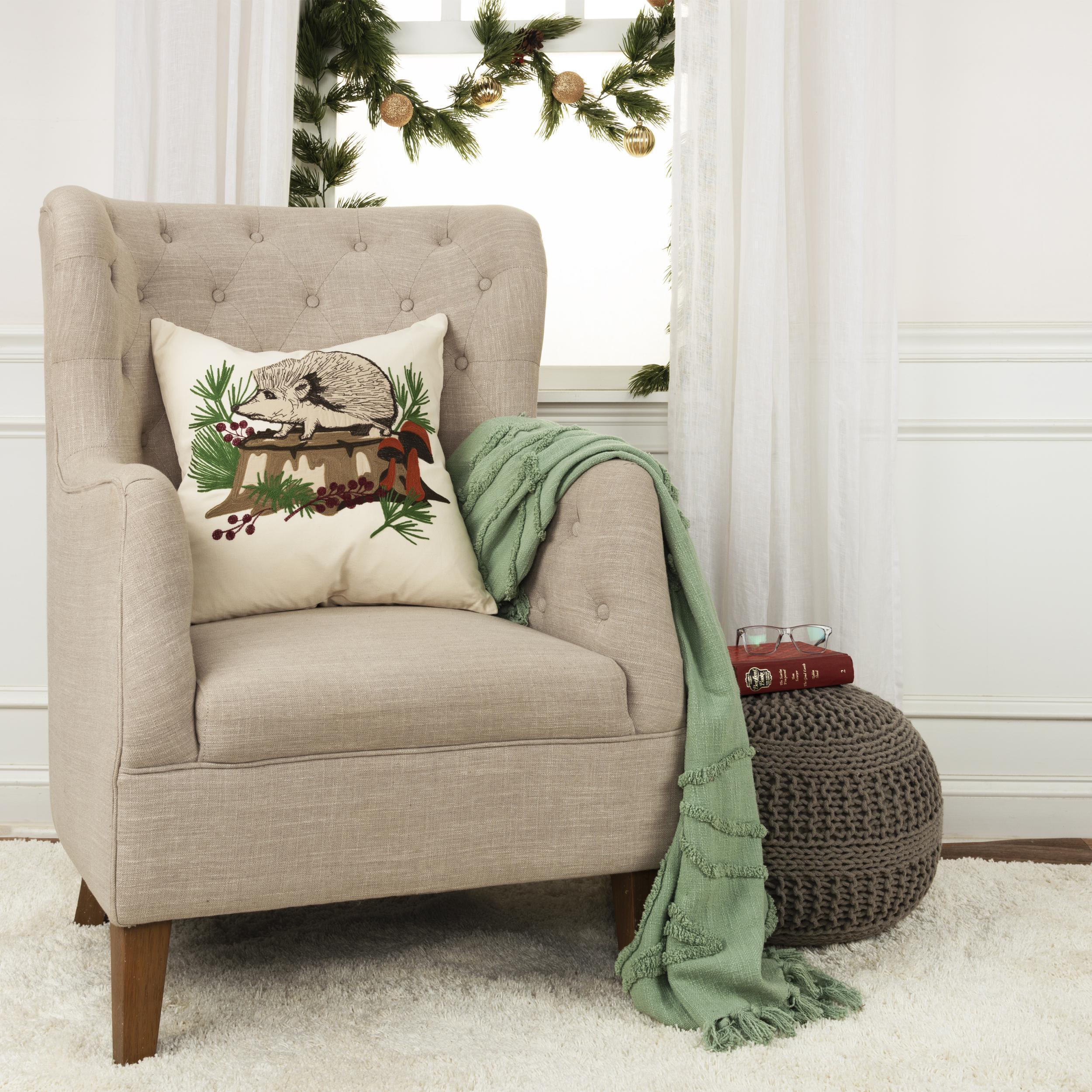 Rizzy Home Hedgehog Pillow, , rollover