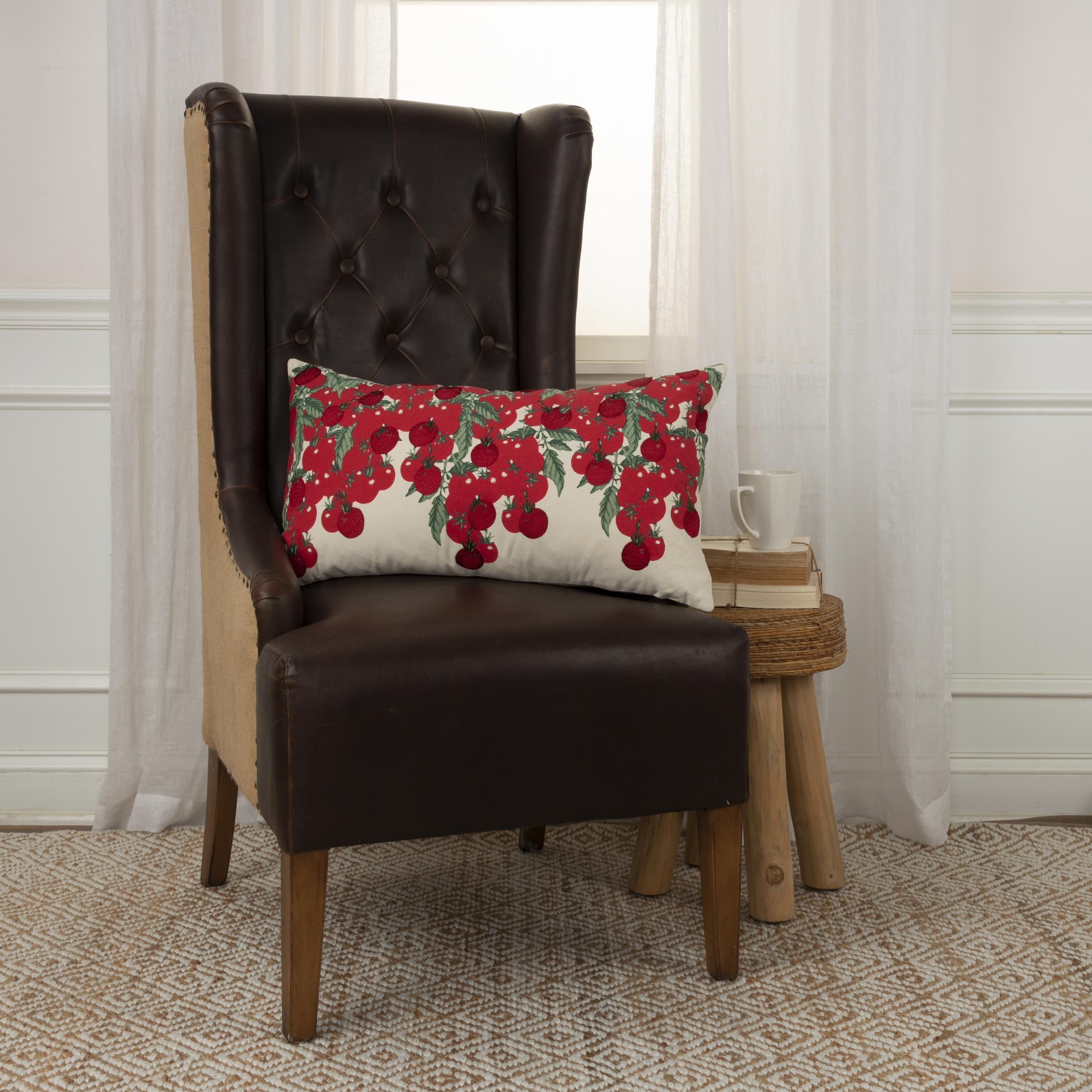 Rizzy Home Cranberries Pillow, , rollover