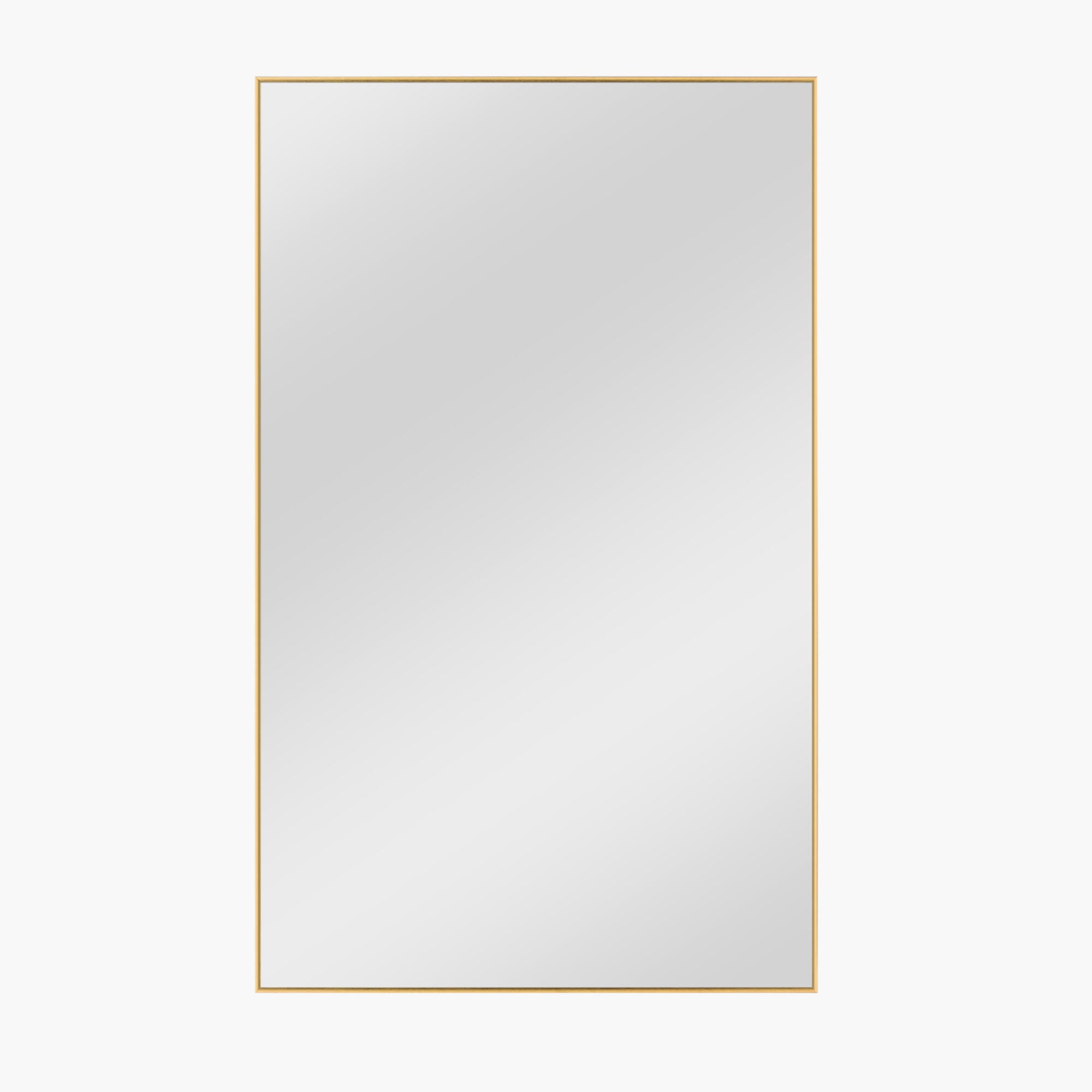 LuminareView Rectangular Framed Bathroom Wall Mirror, Gold, large
