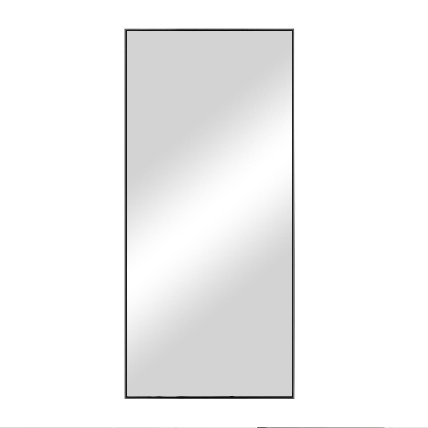 LuminareView Rectangular Framed Bathroom Wall Mirror, Black, large