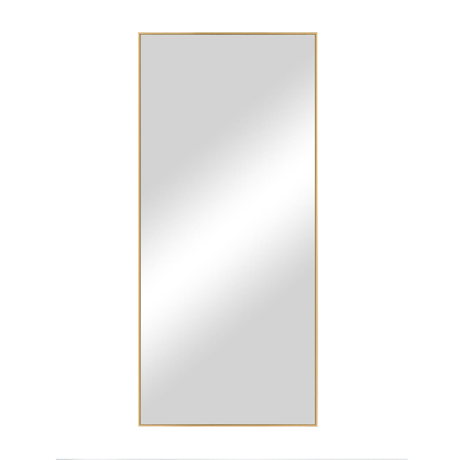 LuminareView Rectangular Framed Bathroom Wall Mirror, Gold, large