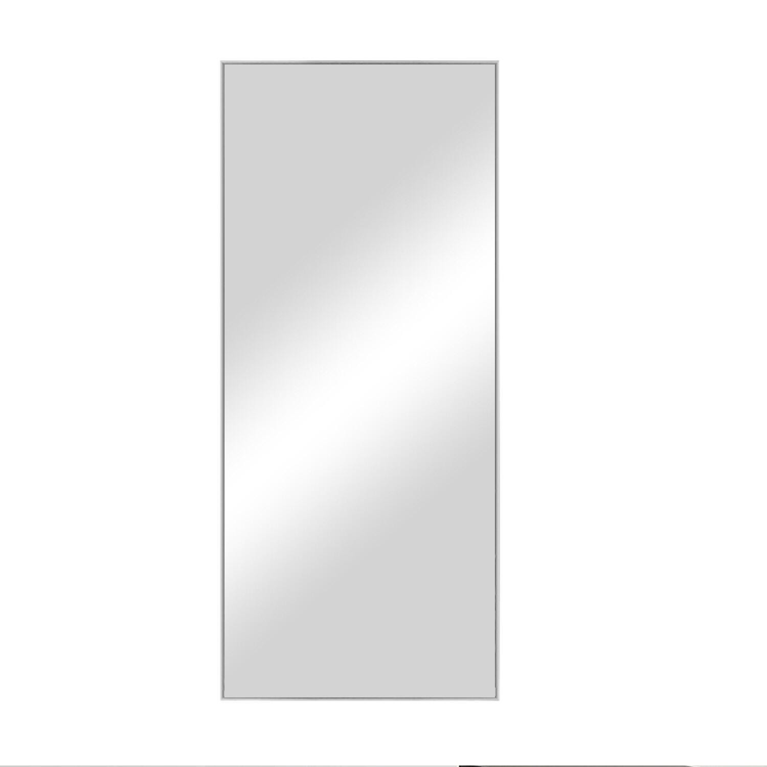 LuminareView Rectangular Framed Bathroom Wall Mirror, Silver, large