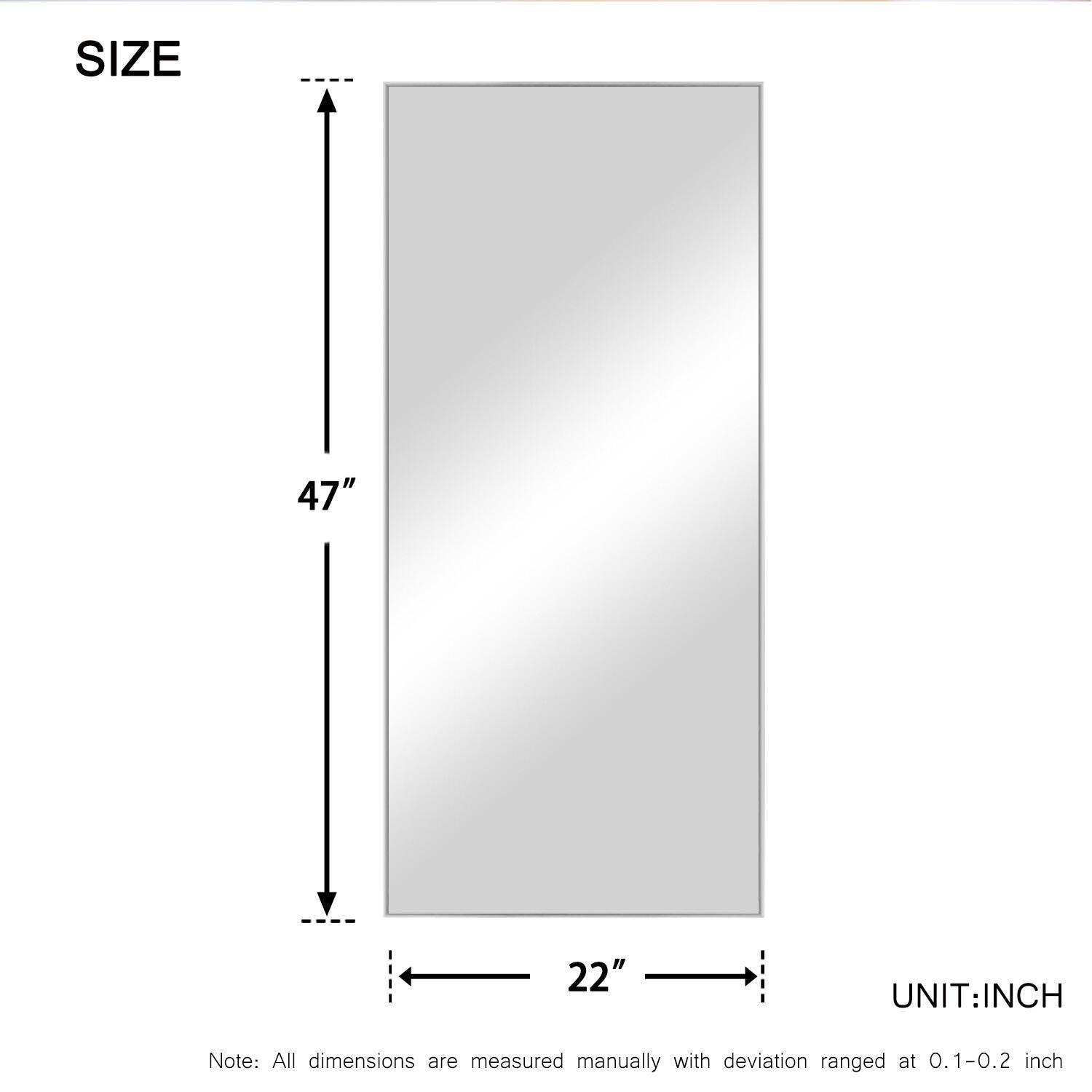 LuminareView Rectangular Framed Bathroom Wall Mirror, Silver, large