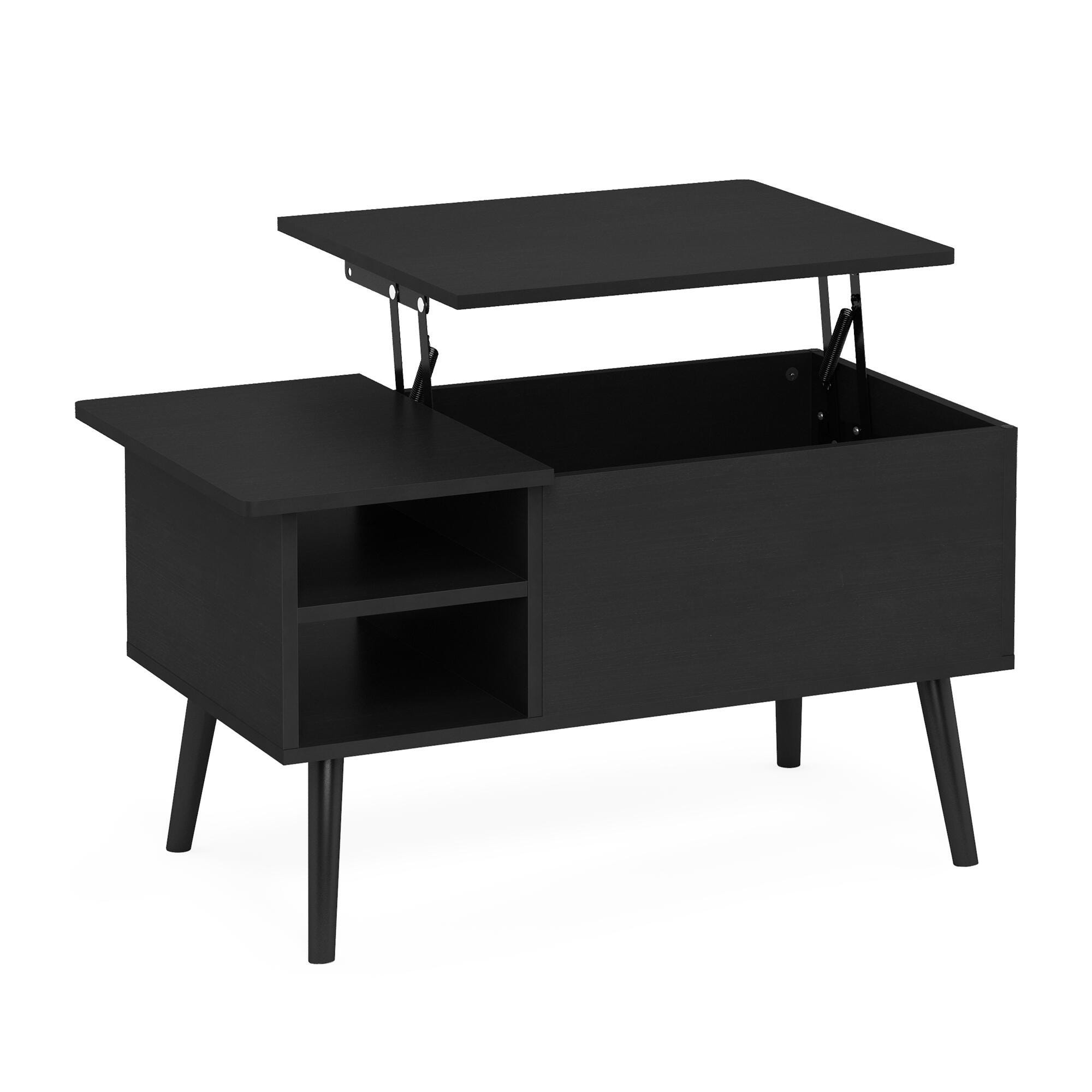 Furinno Jensen Lift Top Coffee Table With Legs, Americano, large