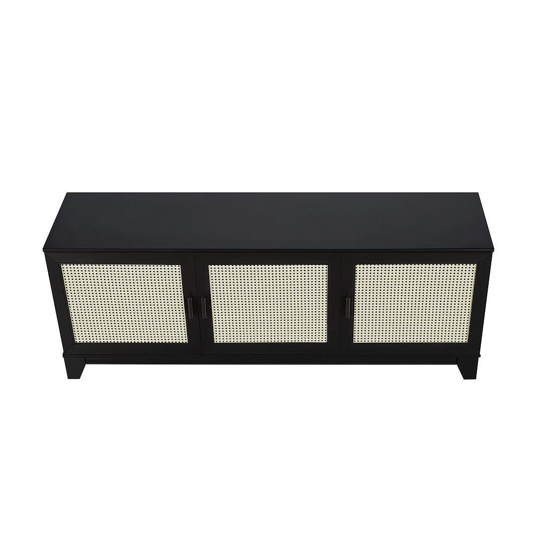 Manhattan Comfort Sheridan 63" TV Stand, Black, large