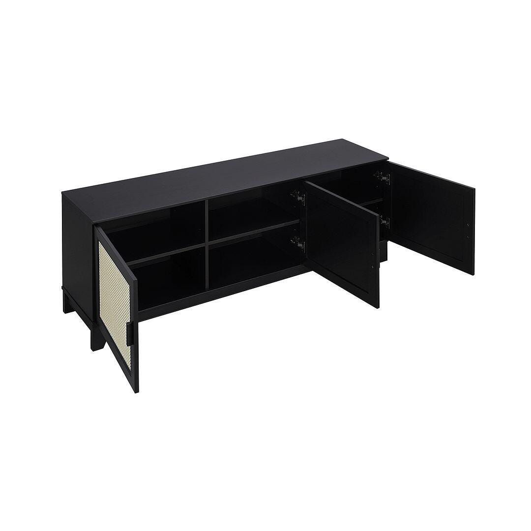 Manhattan Comfort Sheridan 63" TV Stand, Black, large