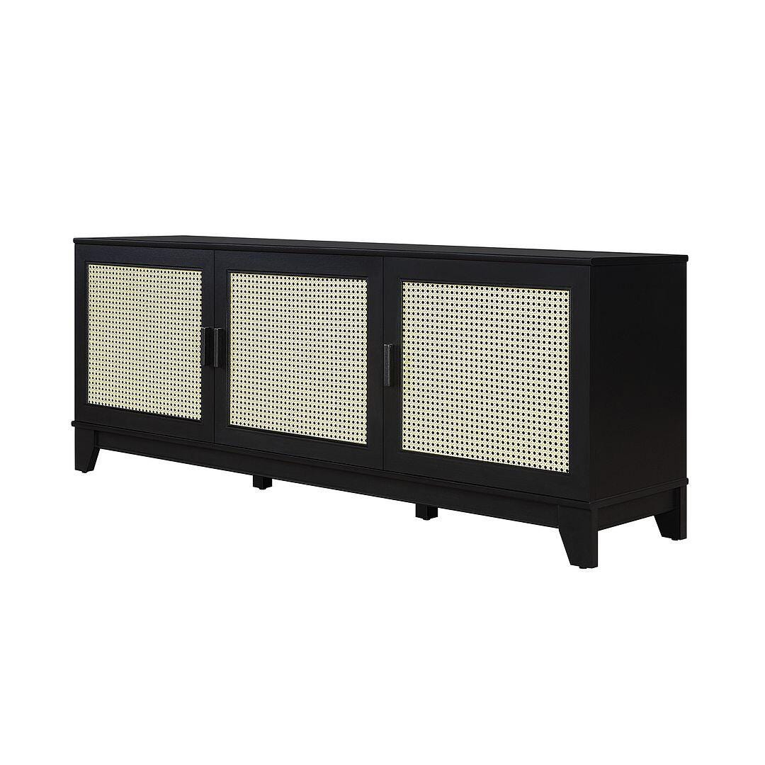 Manhattan Comfort Sheridan 63" TV Stand, Black, large
