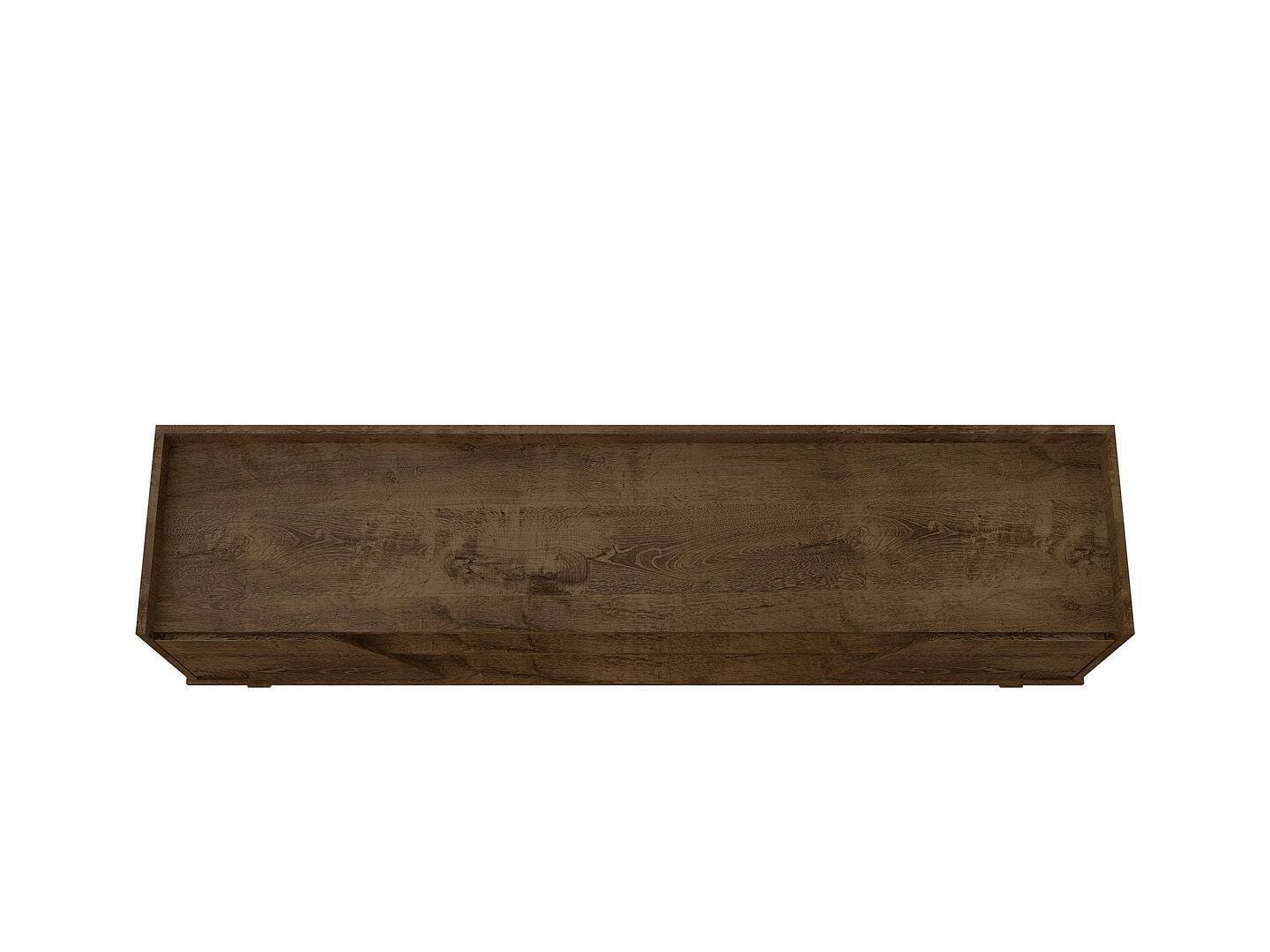 Manhattan Comfort Marcus 63" TV Stand, Rustic Brown, large