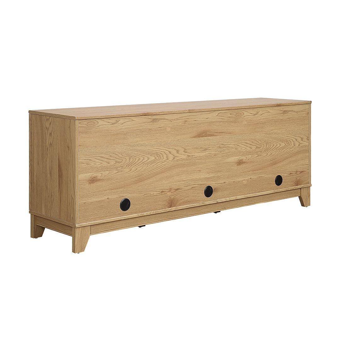 Manhattan Comfort Sheridan 63" TV Stand, Natural, large