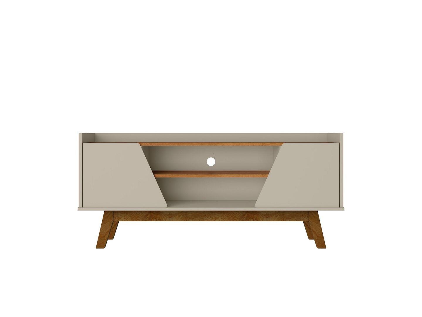 Manhattan Comfort Marcus 53" TV Stand, Greige/Natural, large