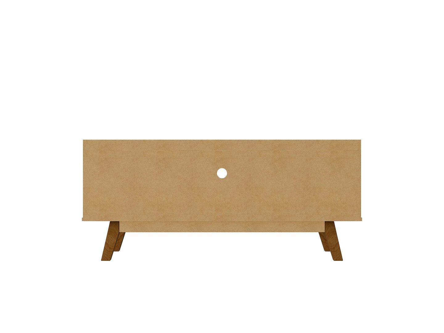 Manhattan Comfort Marcus 53" TV Stand, Greige/Natural, large