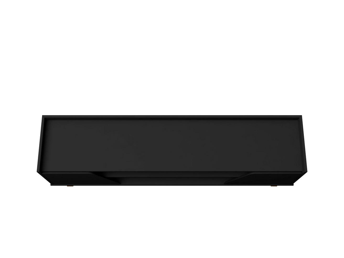 Manhattan Comfort Marcus 63" TV Stand, Matte Black, large