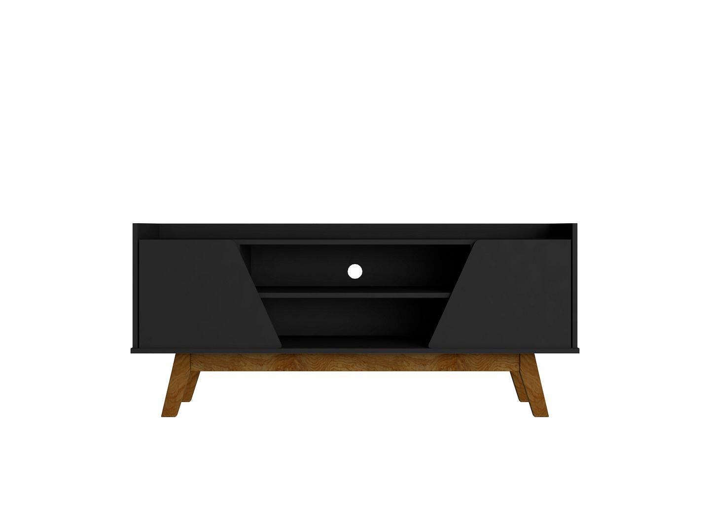 Manhattan Comfort Marcus 53" TV Stand, Matte Black, large