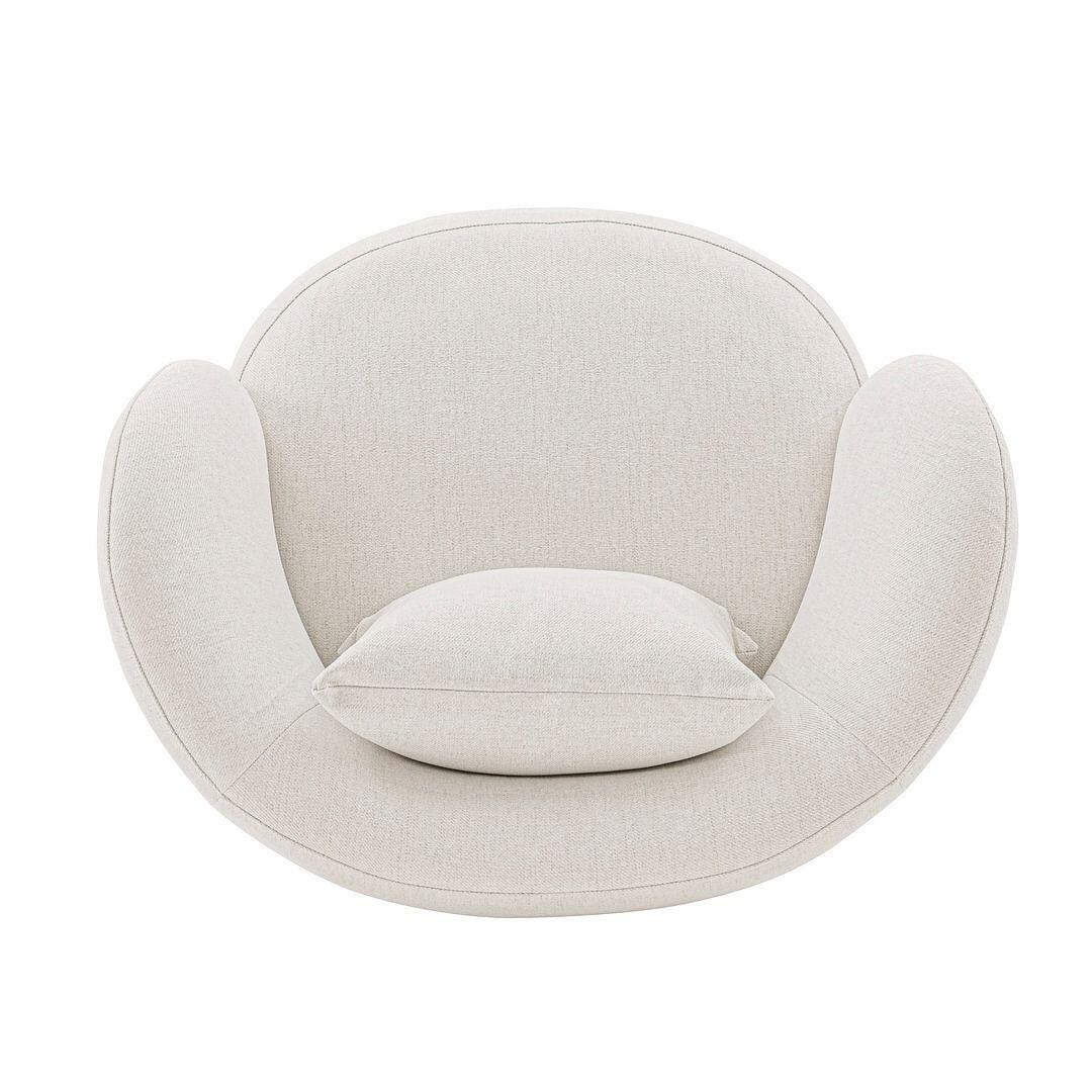 Manhattan Comfort Siri Accent Chair, Cream, large