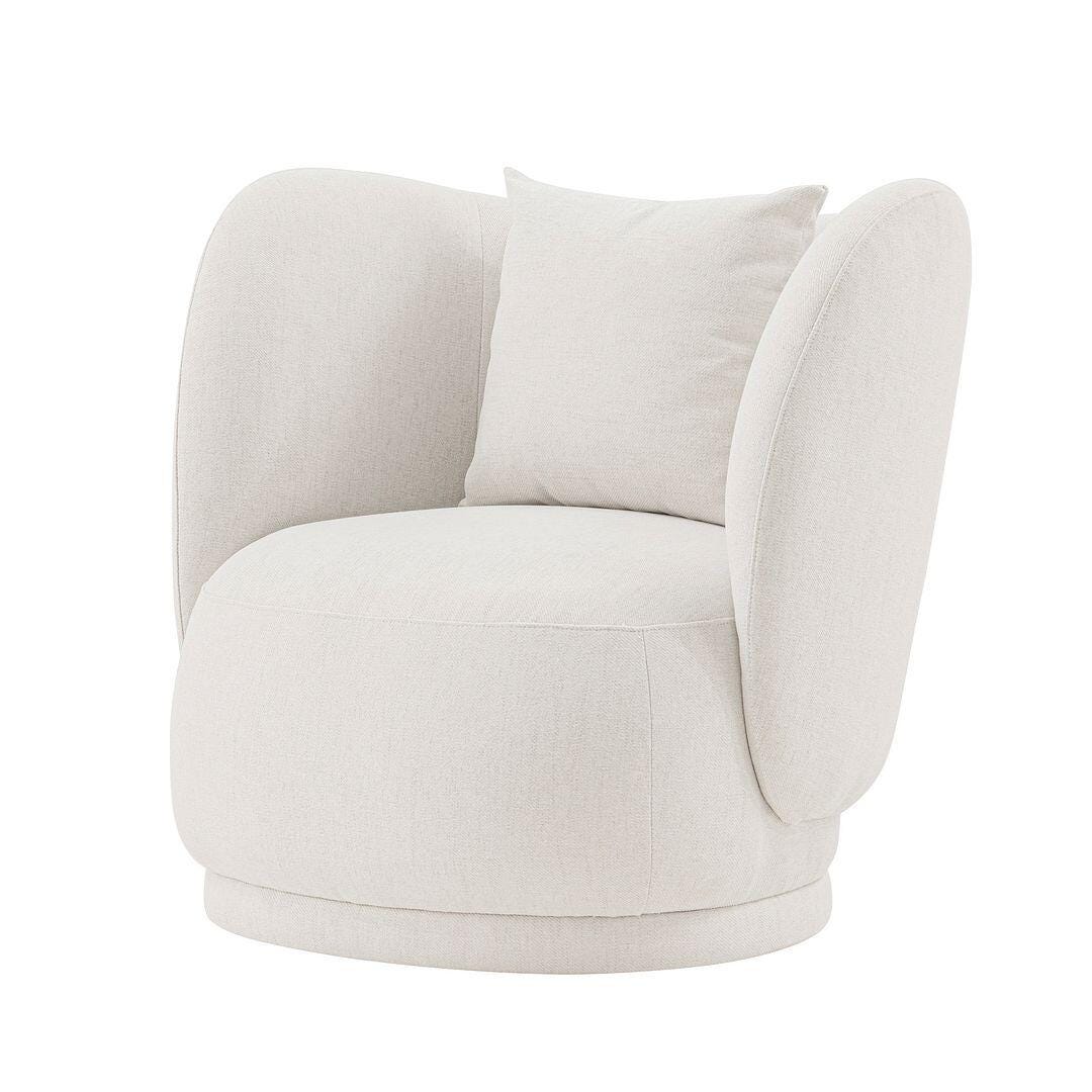 Manhattan Comfort Siri Accent Chair, Cream, large