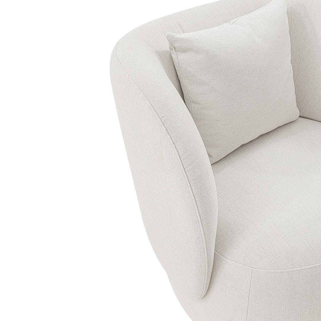 Manhattan Comfort Siri Accent Chair, Cream, large