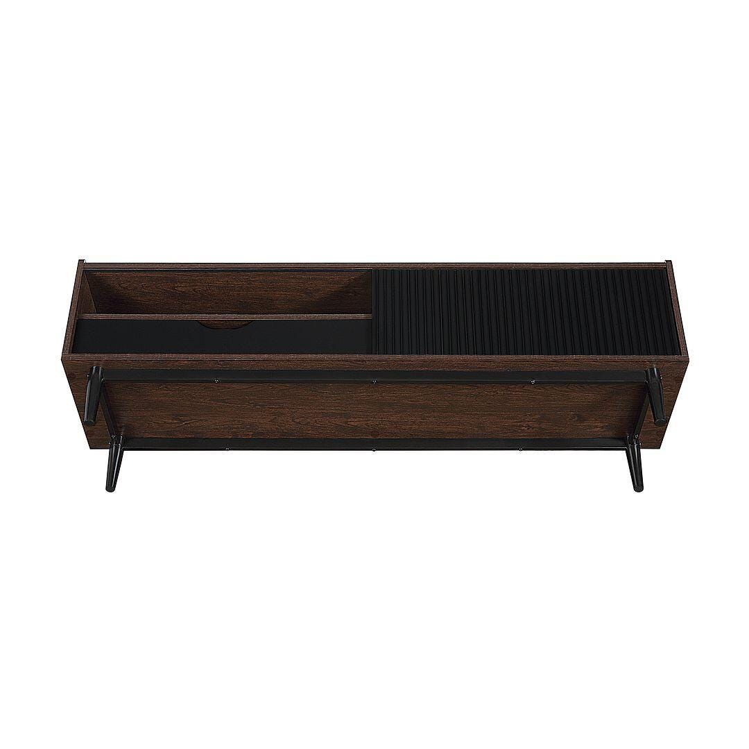 Manhattan Comfort Duane 59" TV Stand, Dark Brown/Black, large