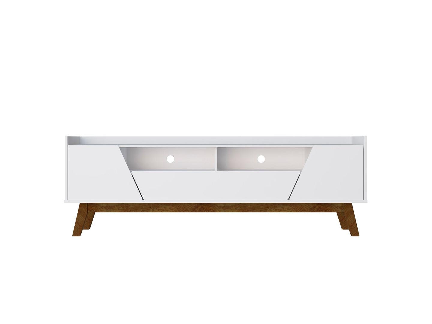 Manhattan Comfort Marcus 71" TV Stand, White, large