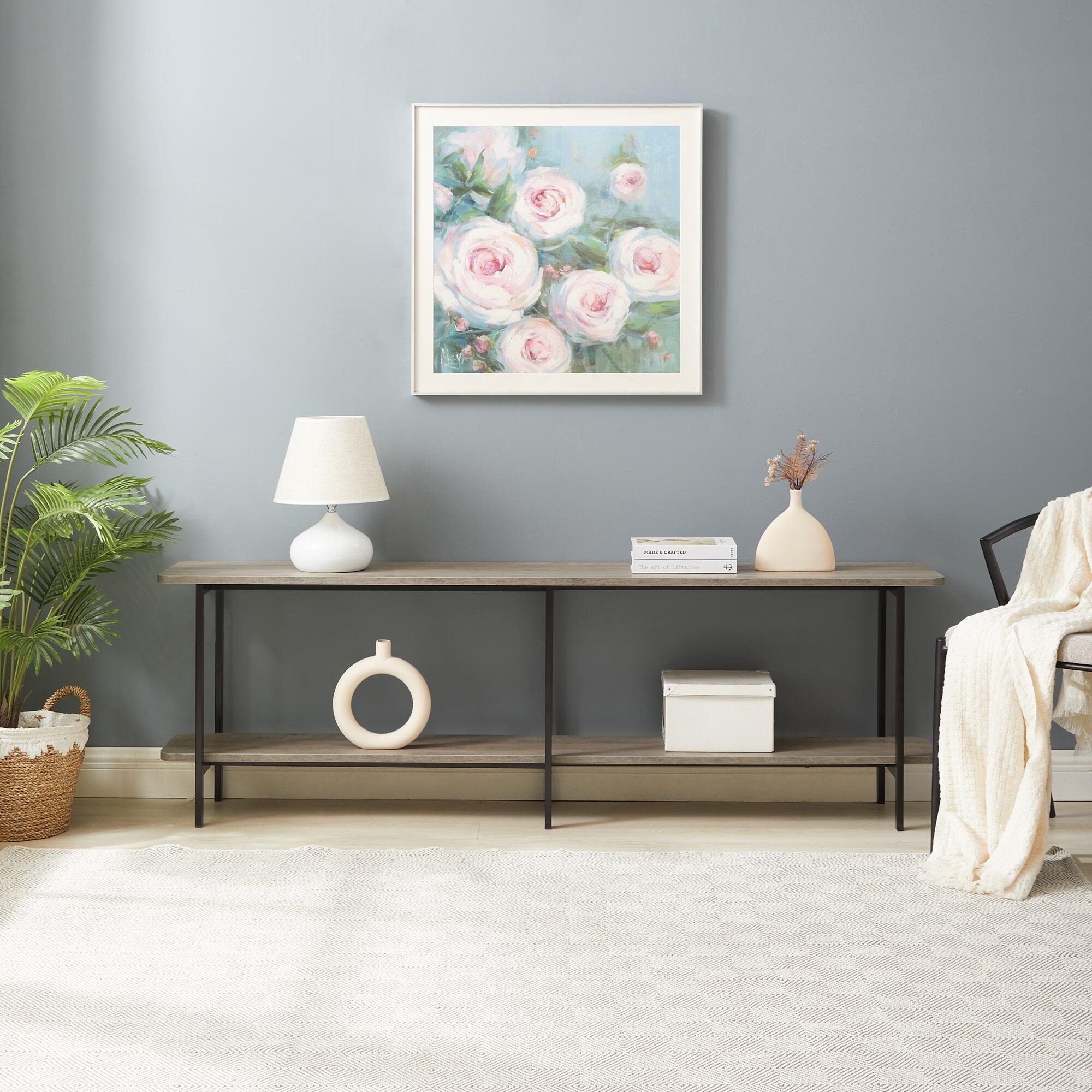 Manhattan Comfort Celine Console Table, Rustic Gray, large