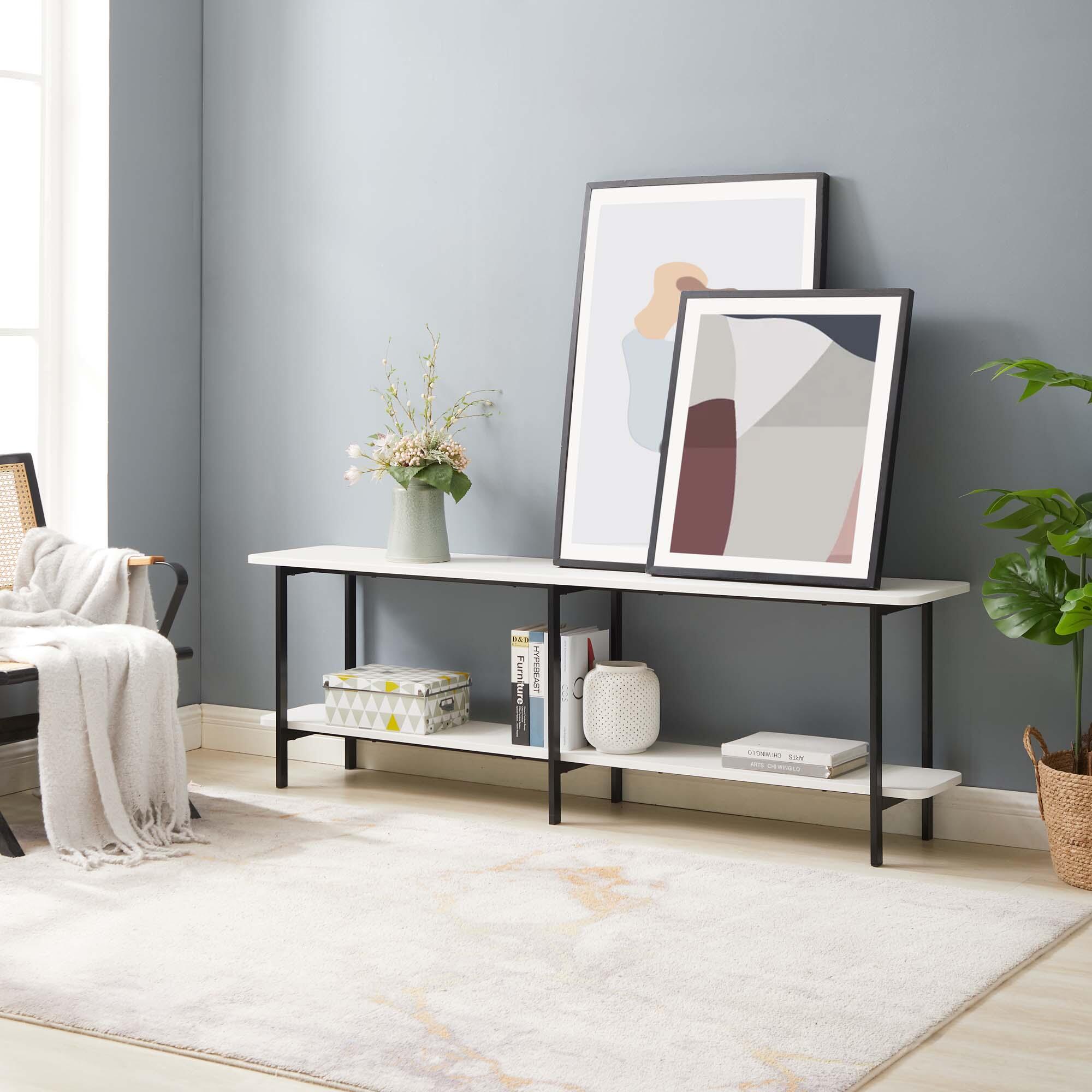 Manhattan Comfort Celine Console Table, White, rollover