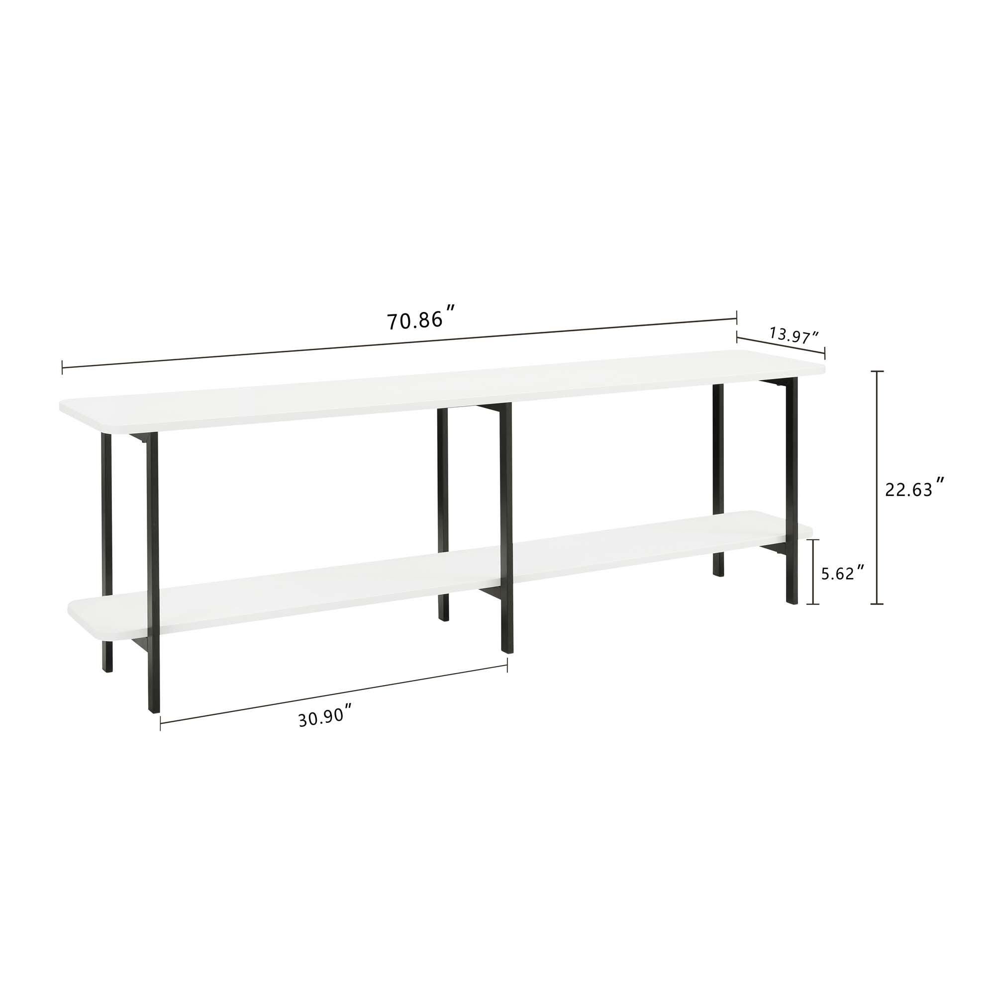 Manhattan Comfort Celine Console Table, White, large