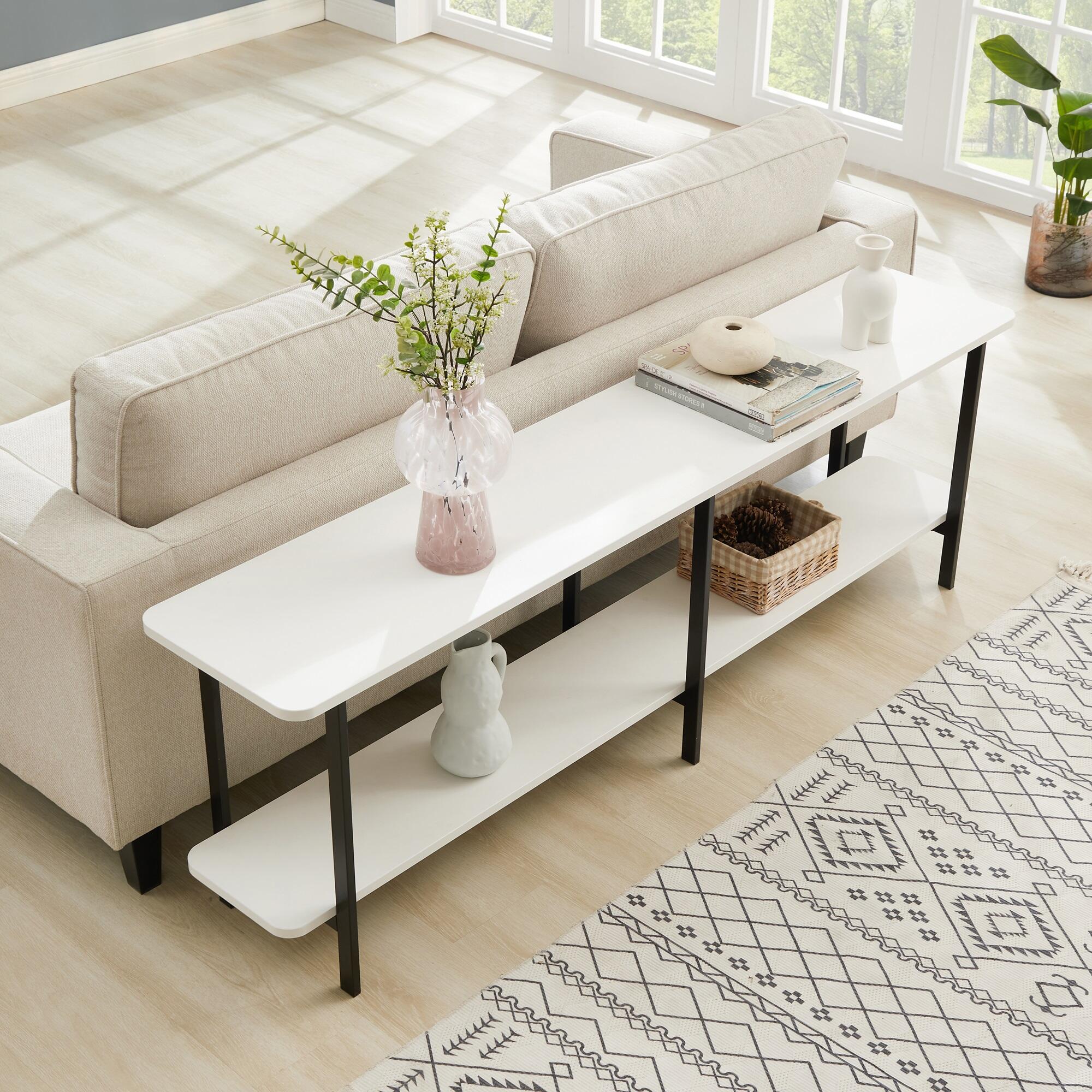 Manhattan Comfort Celine Console Table, White, large