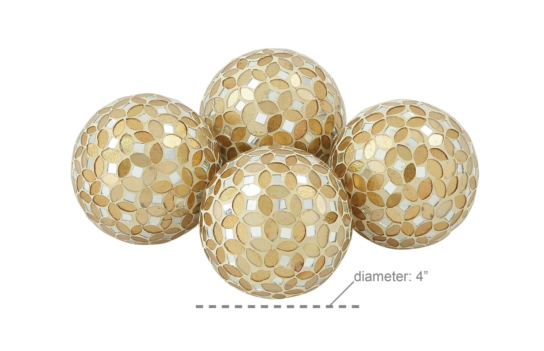 Bayberry Lane Vase Filler Set of 3, Gold, large