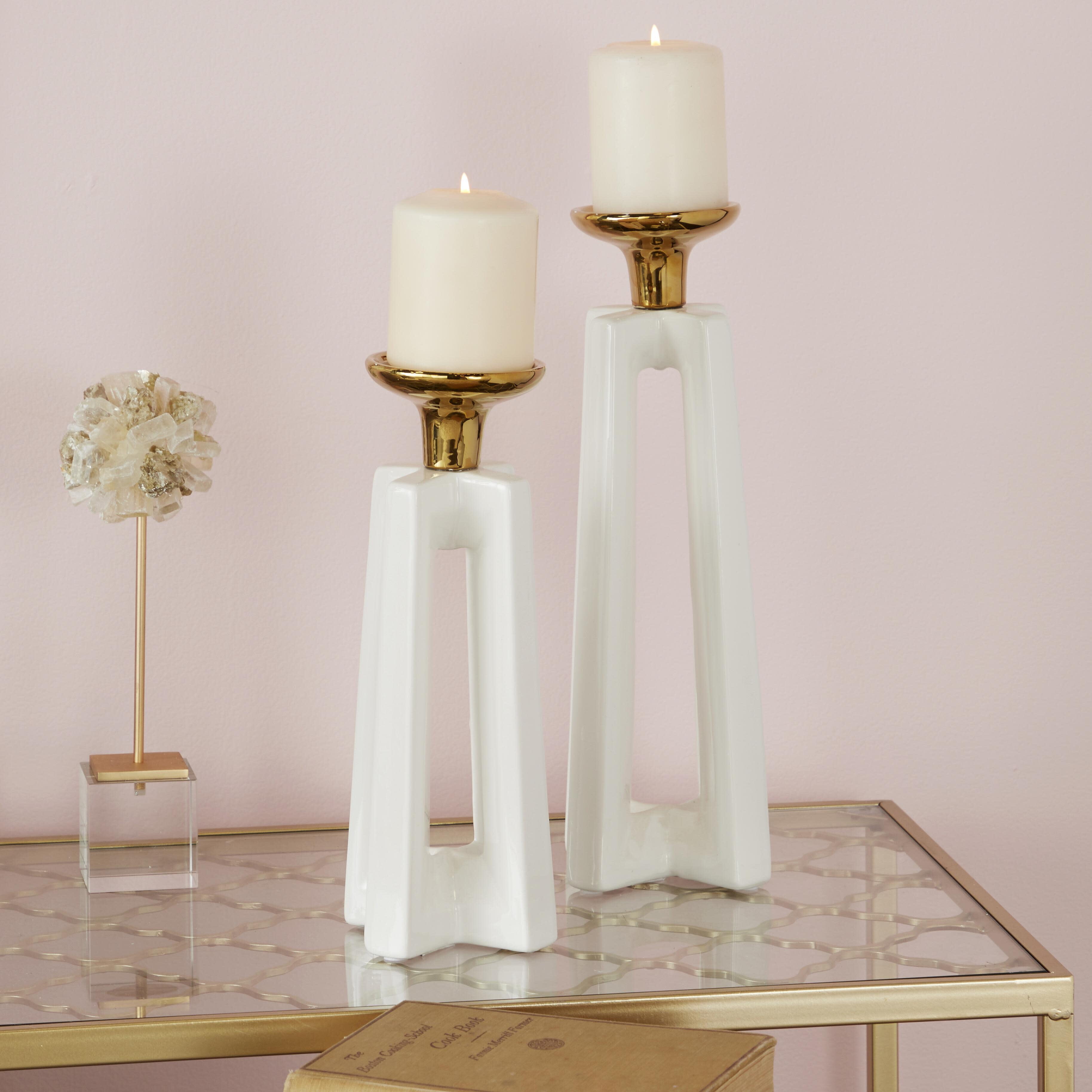 CosmoLiving by Cosmopolitan Candle Holder (Set Of 2), , rollover